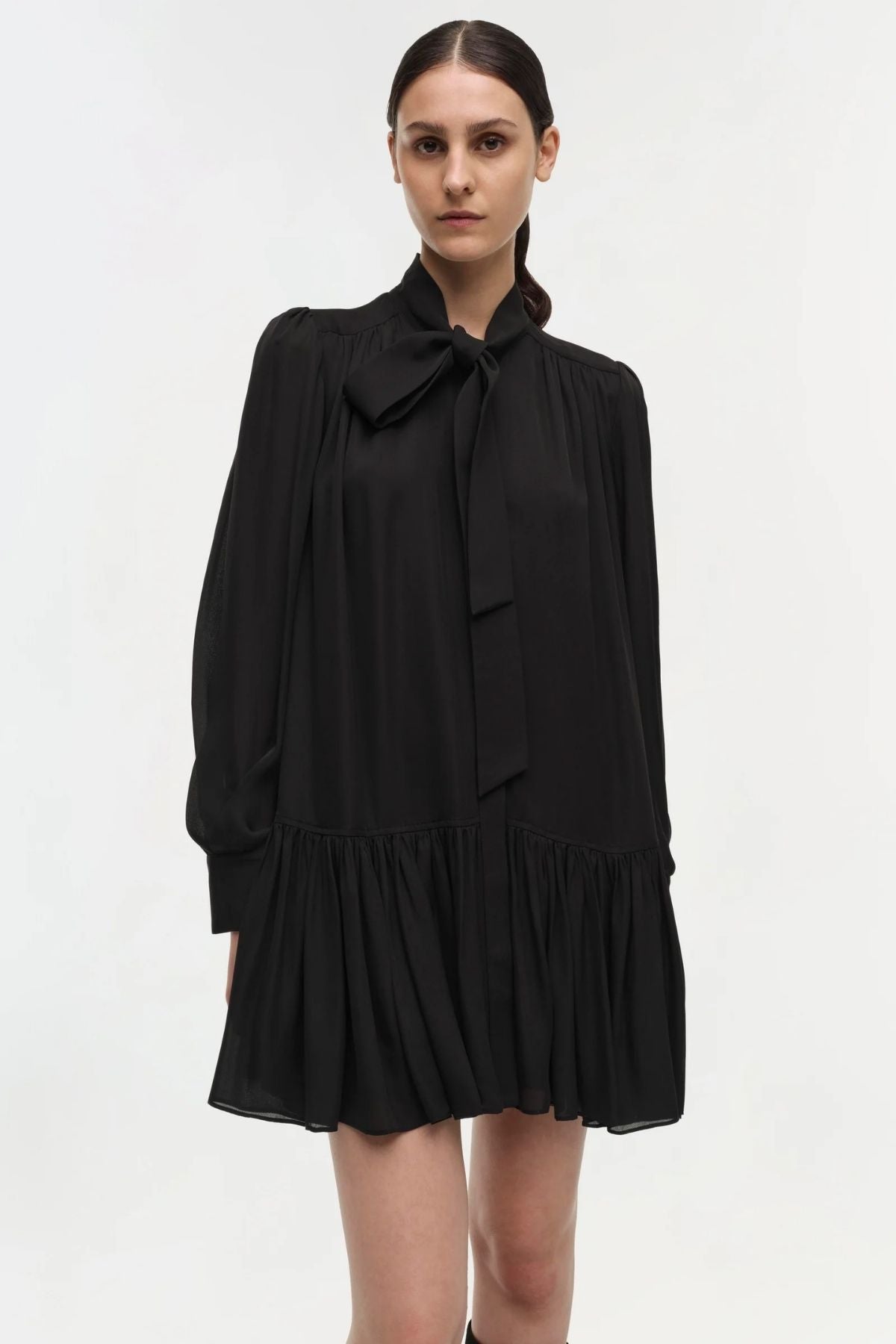 Simkhai Quince Long Sleeve Mini Dress - Black