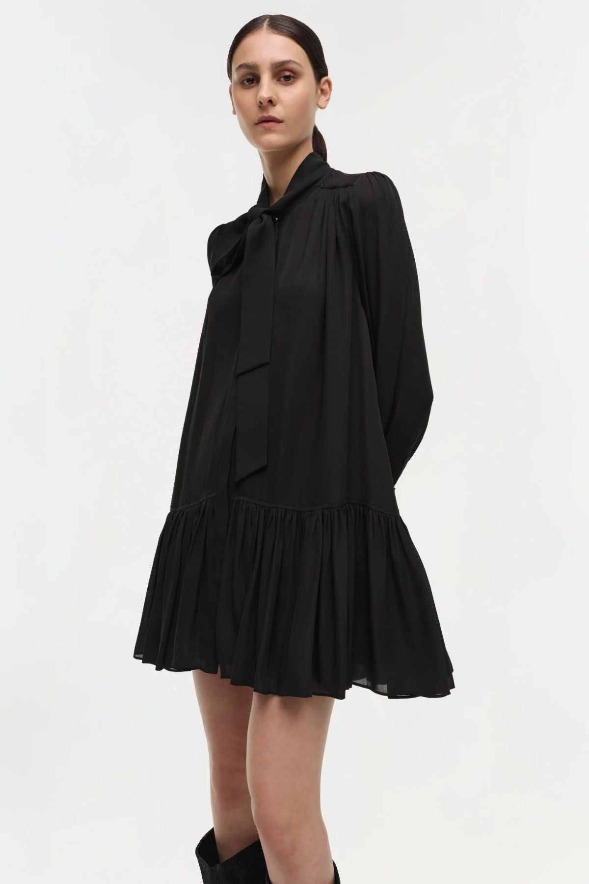 Simkhai Quince Long Sleeve Mini Dress - Black