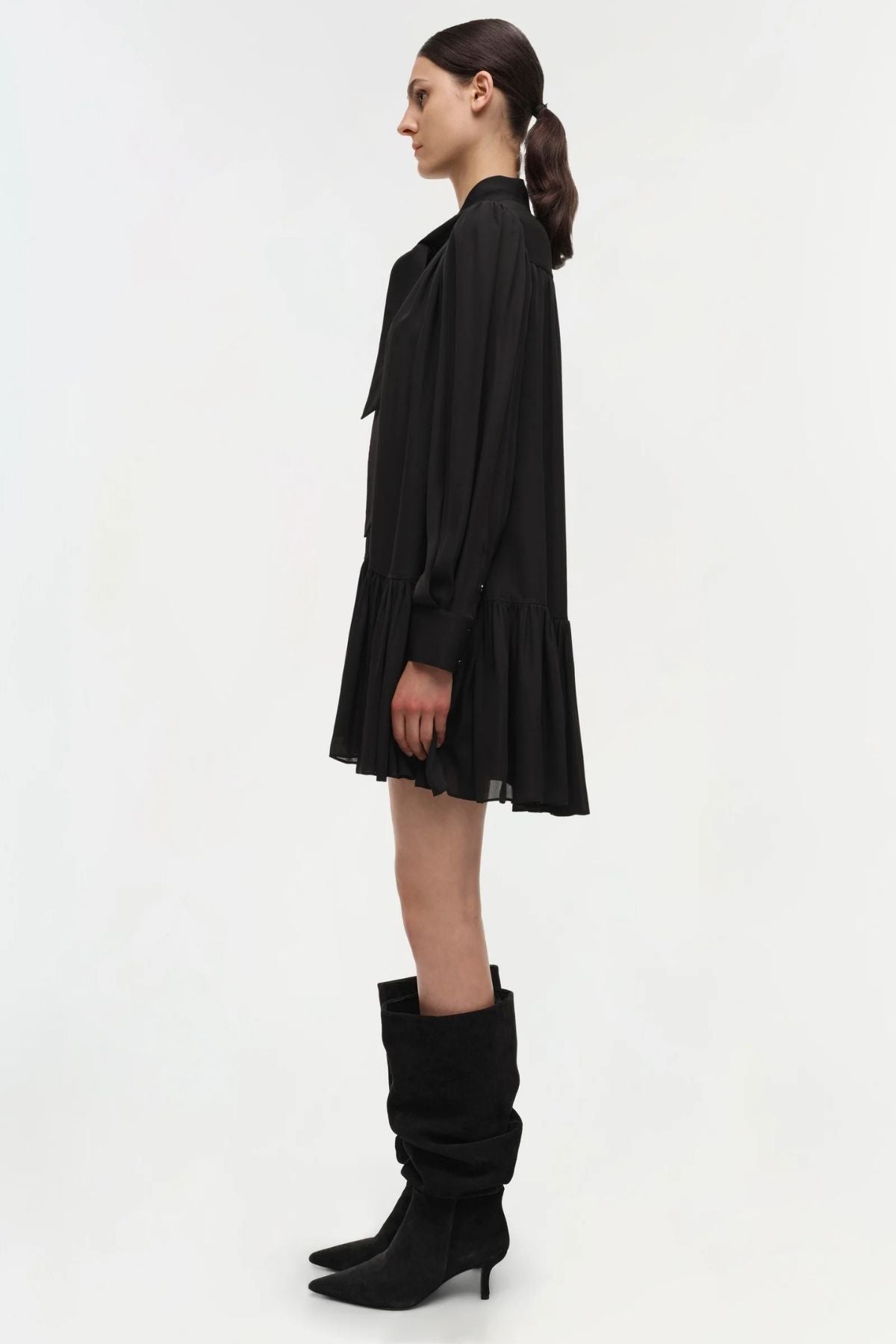 Simkhai Quince Long Sleeve Mini Dress - Black