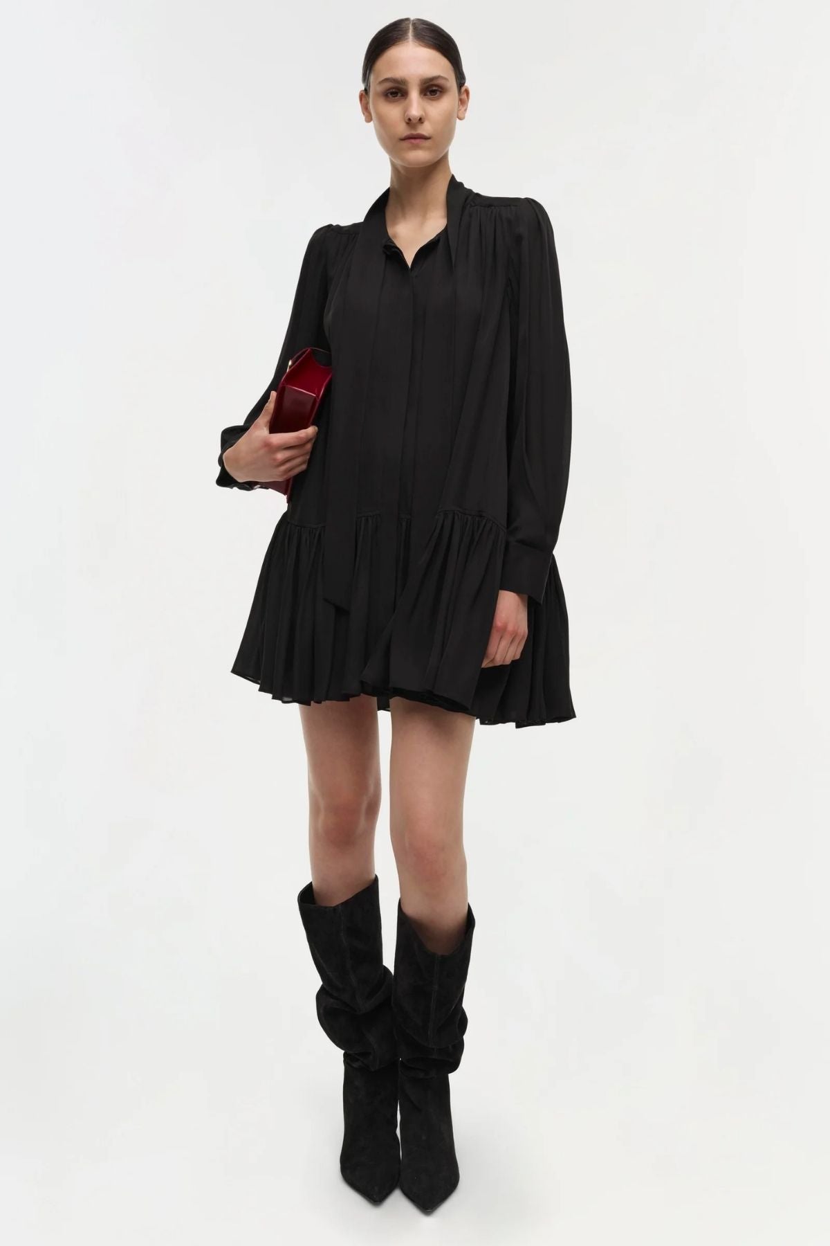 Simkhai Quince Long Sleeve Mini Dress - Black