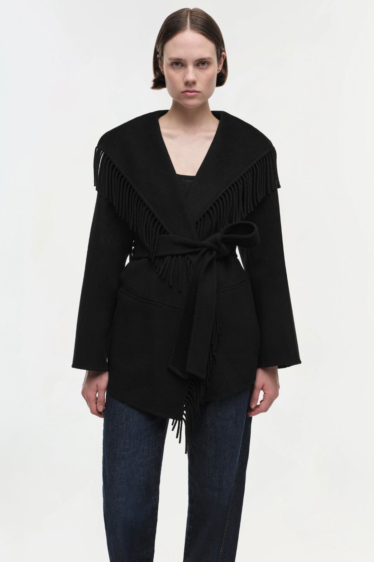 Simkhai Rowan Fringe Jacket - Black
