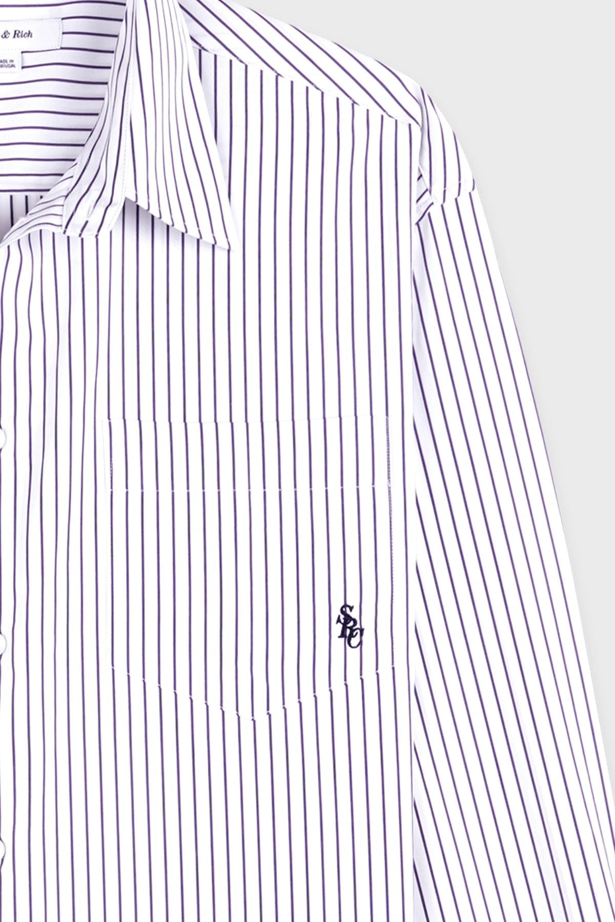 Sporty & Rich SRC Oversized Shirt - Blue Striped