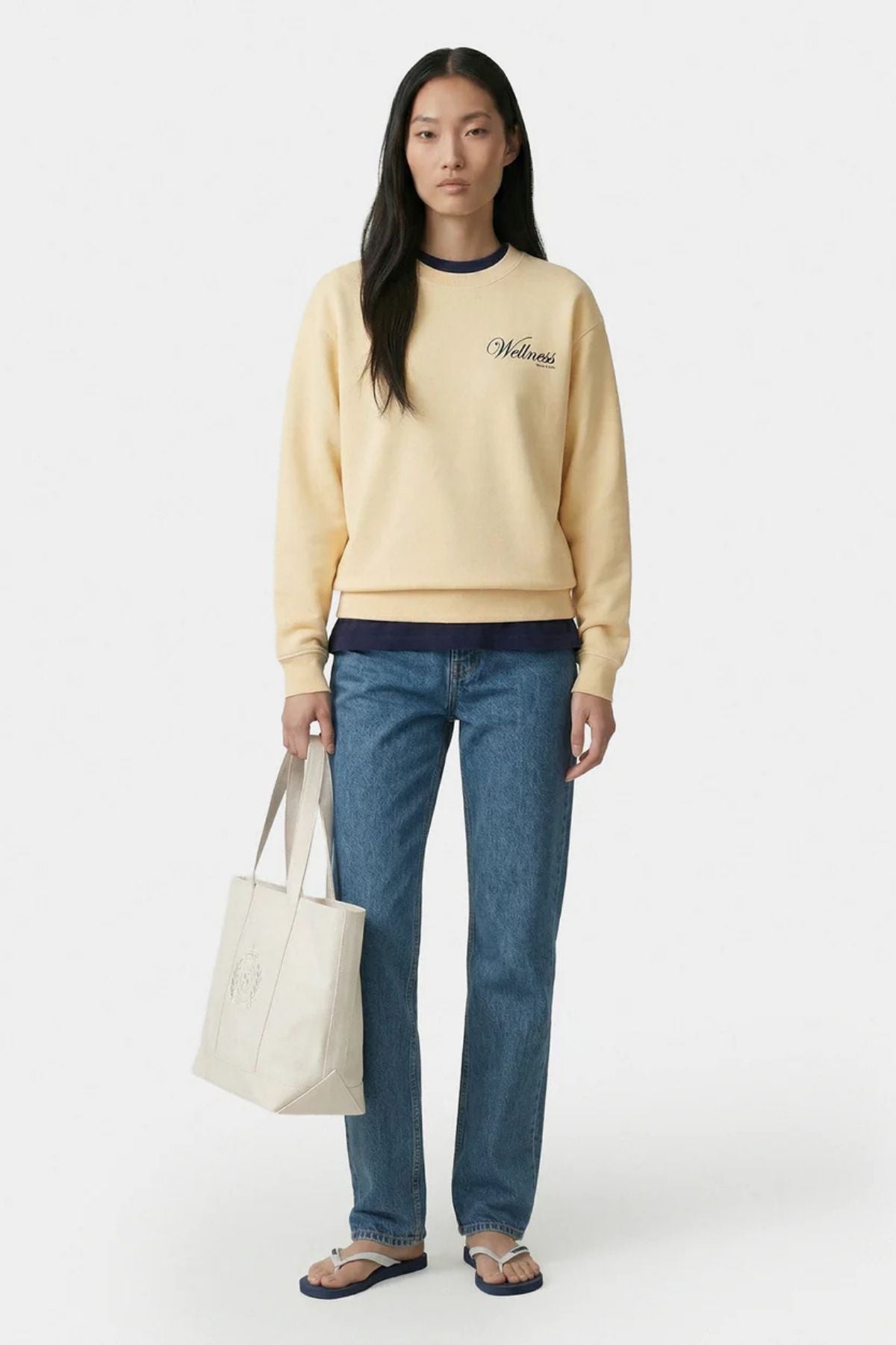 Sporty & Rich Avenue Crewneck - Almond