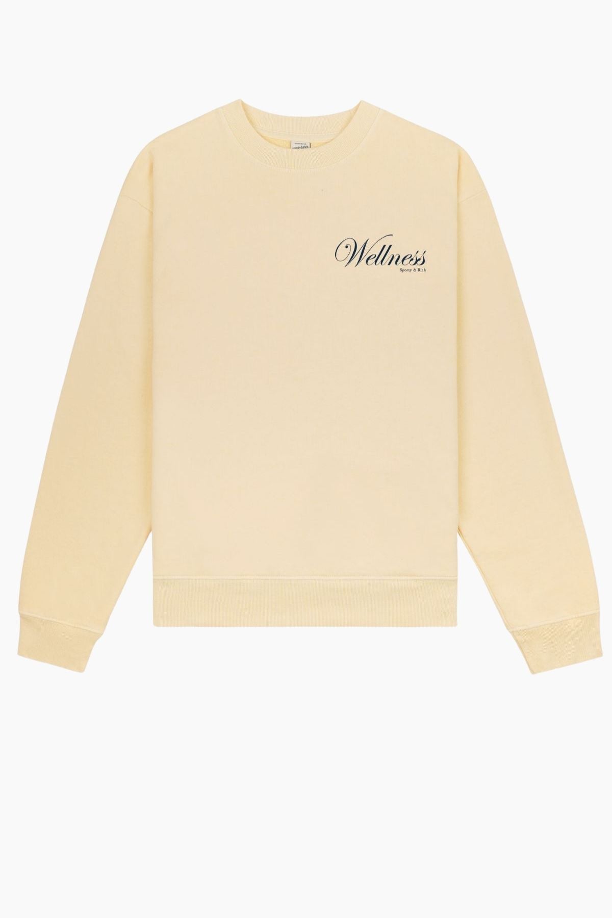 Sporty & Rich Avenue Crewneck - Almond/ Navy