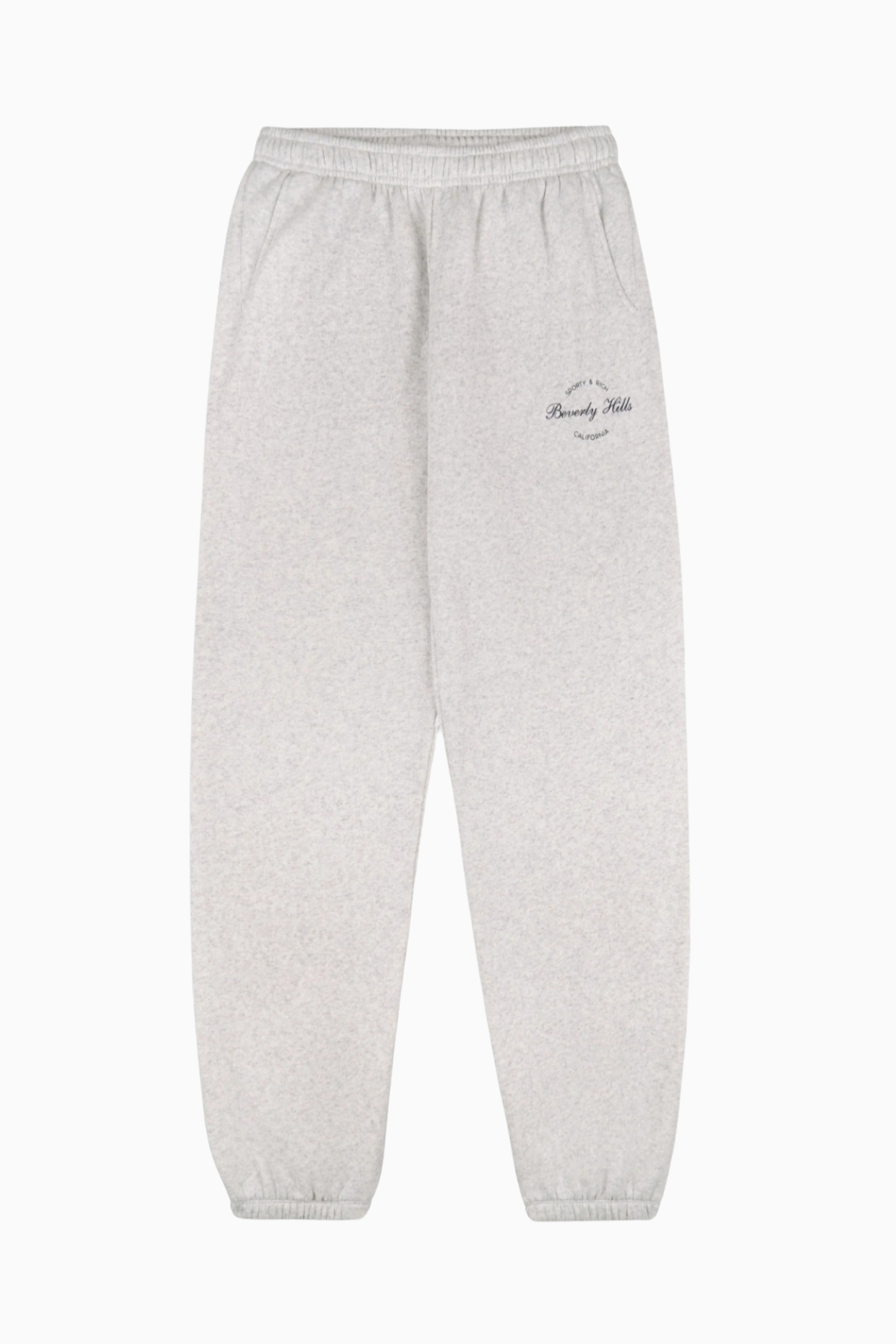 Sporty & Rich Beverly Script Soft Sweatpant - Heather Grey