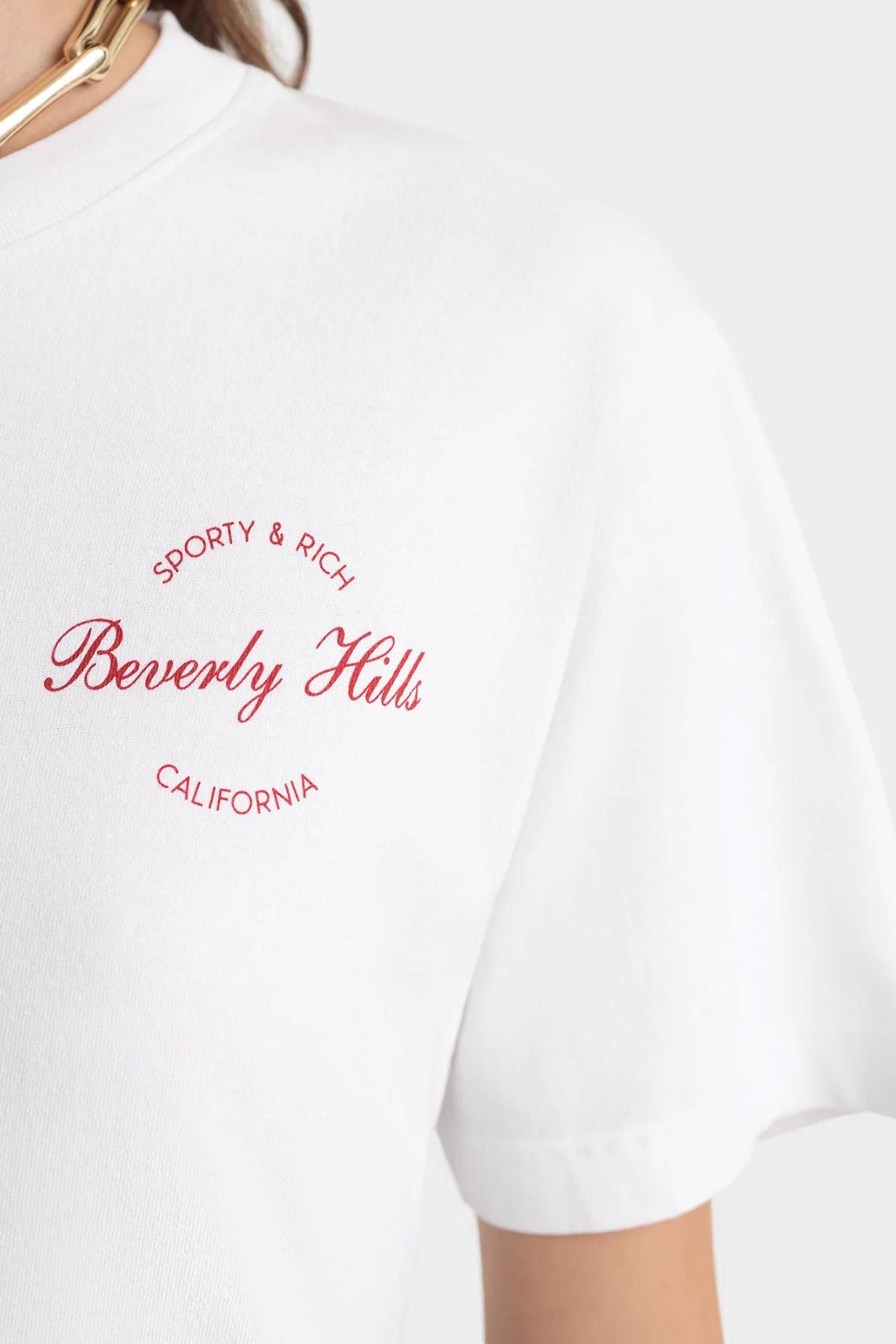 Sporty & Rich Beverly Script T-Shirt - White