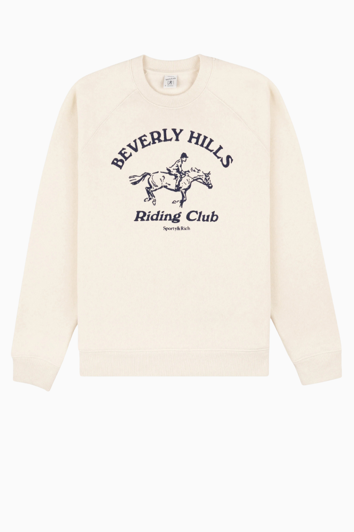 Sporty & Rich BH Riding Club Soft Crewneck - Cream