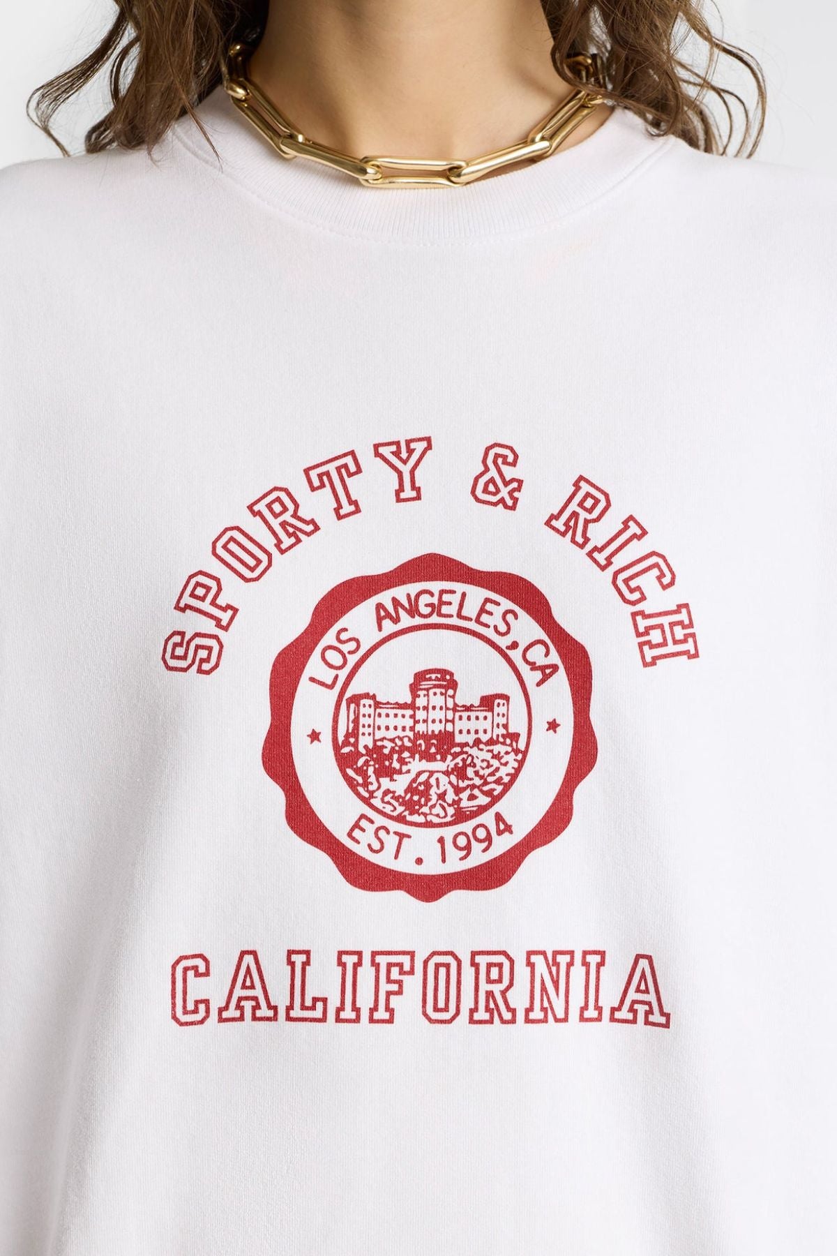 Sporty & Rich California Emblem Crewneck - White