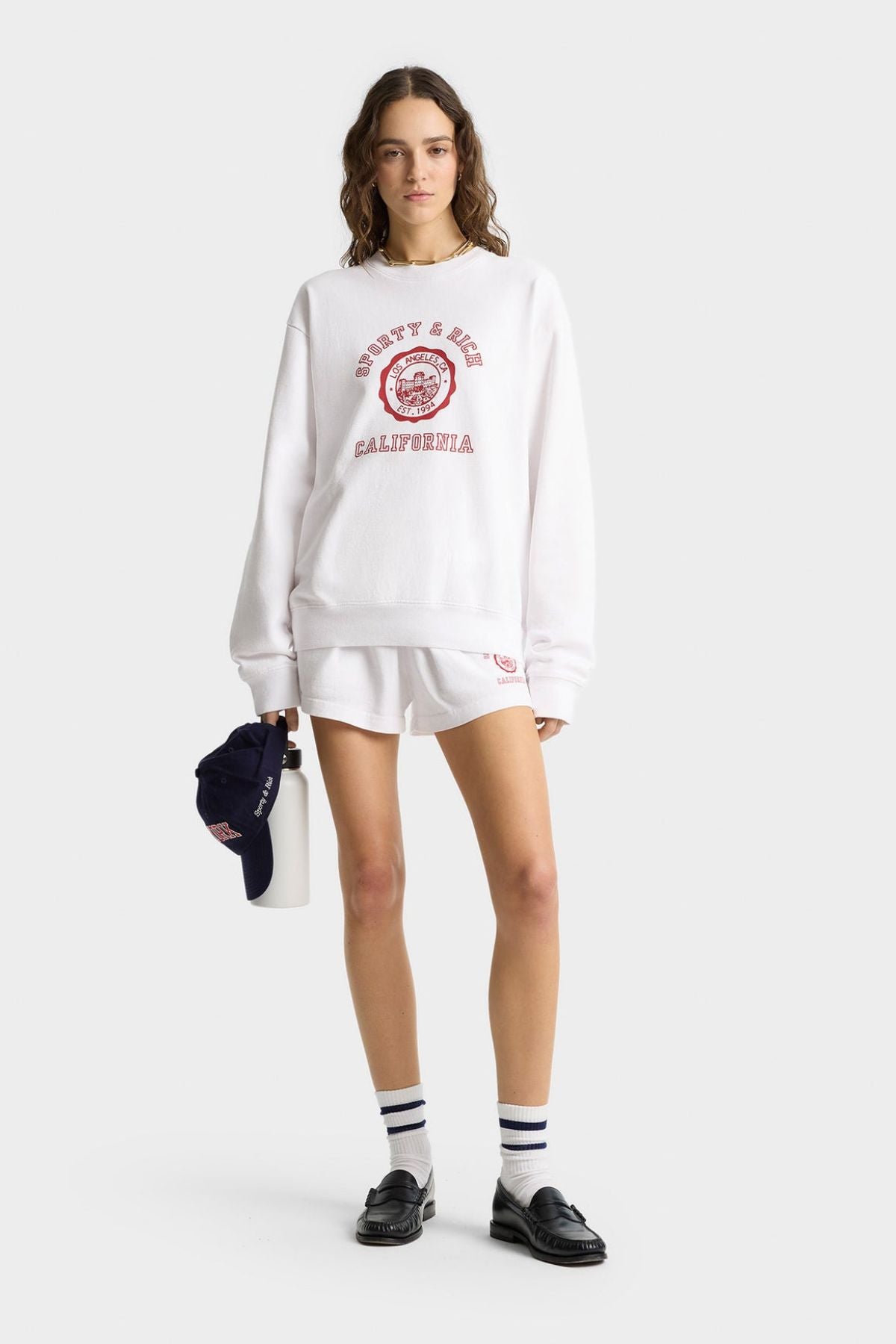Sporty & Rich California Emblem Crewneck - White