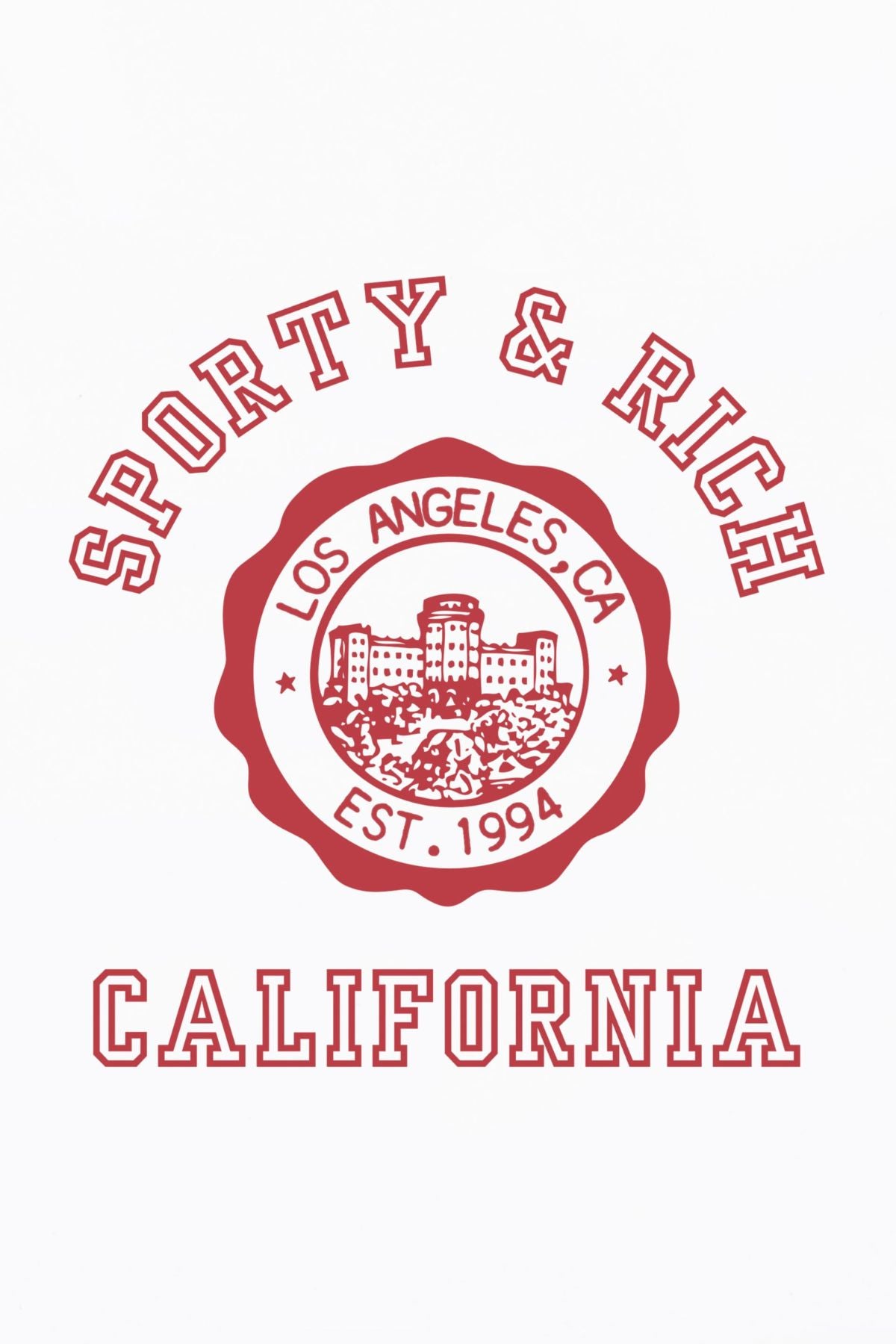 Sporty & Rich California Emblem Disco Short - White