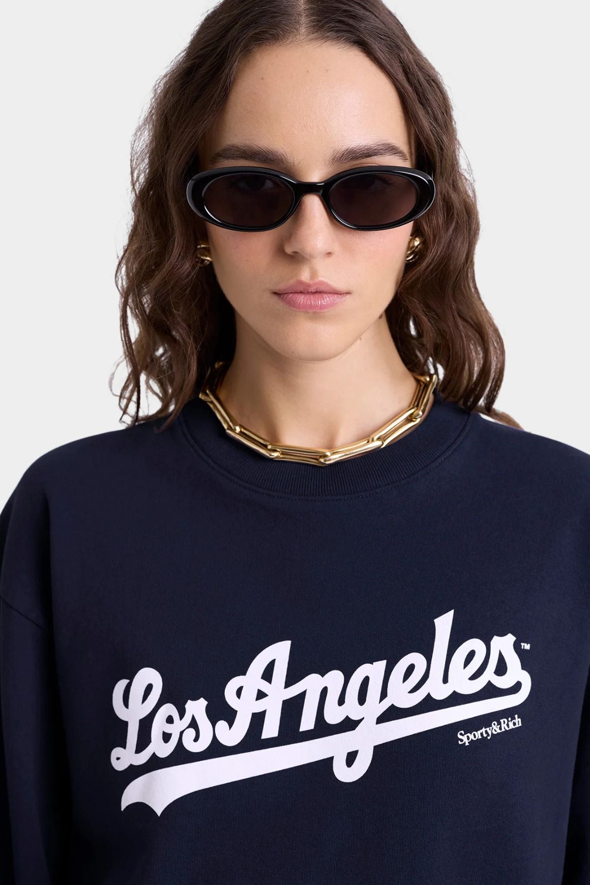 Sporty & Rich Dodgers Crewneck - Dark Navy
