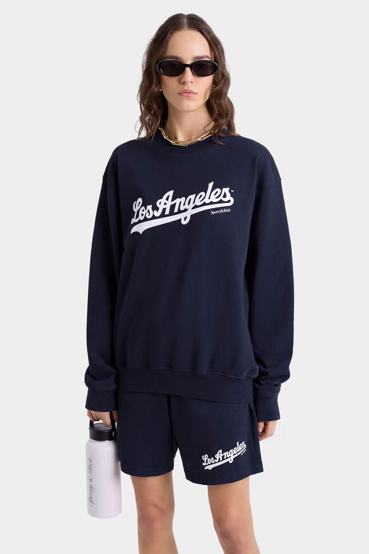 Sporty & Rich Dodgers Crewneck - Dark Navy