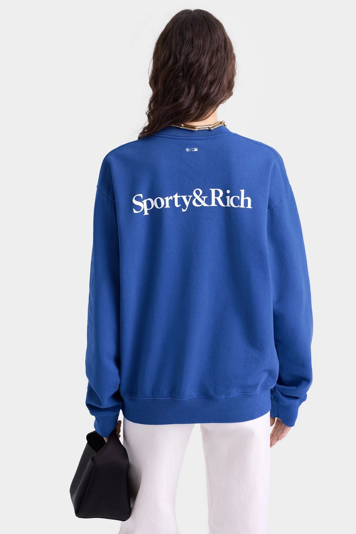 Sporty & Rich Dodgers Serif Crewneck - Team Blue