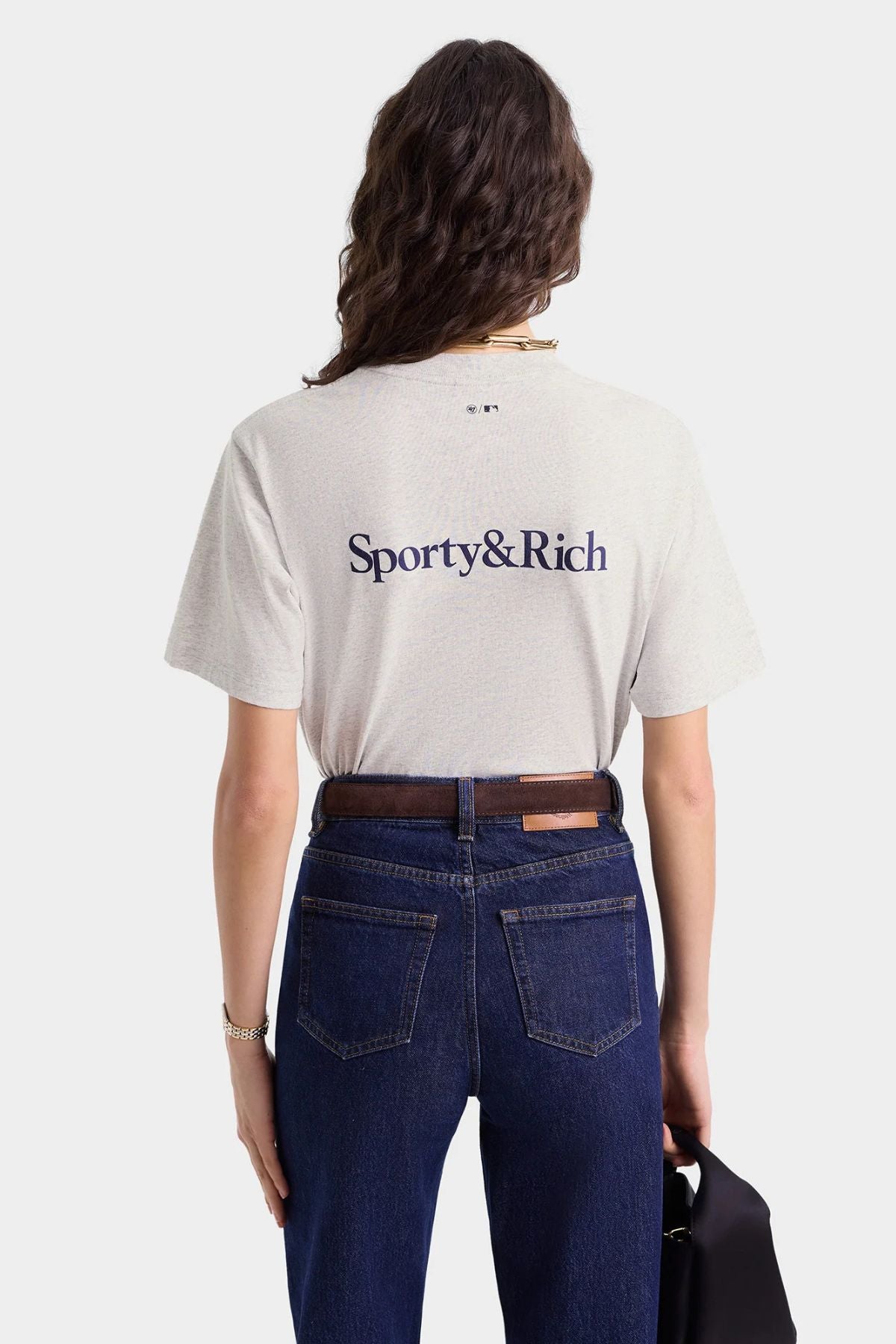 Sporty & Rich Dodgers Serif T-Shirt - Heather Grey