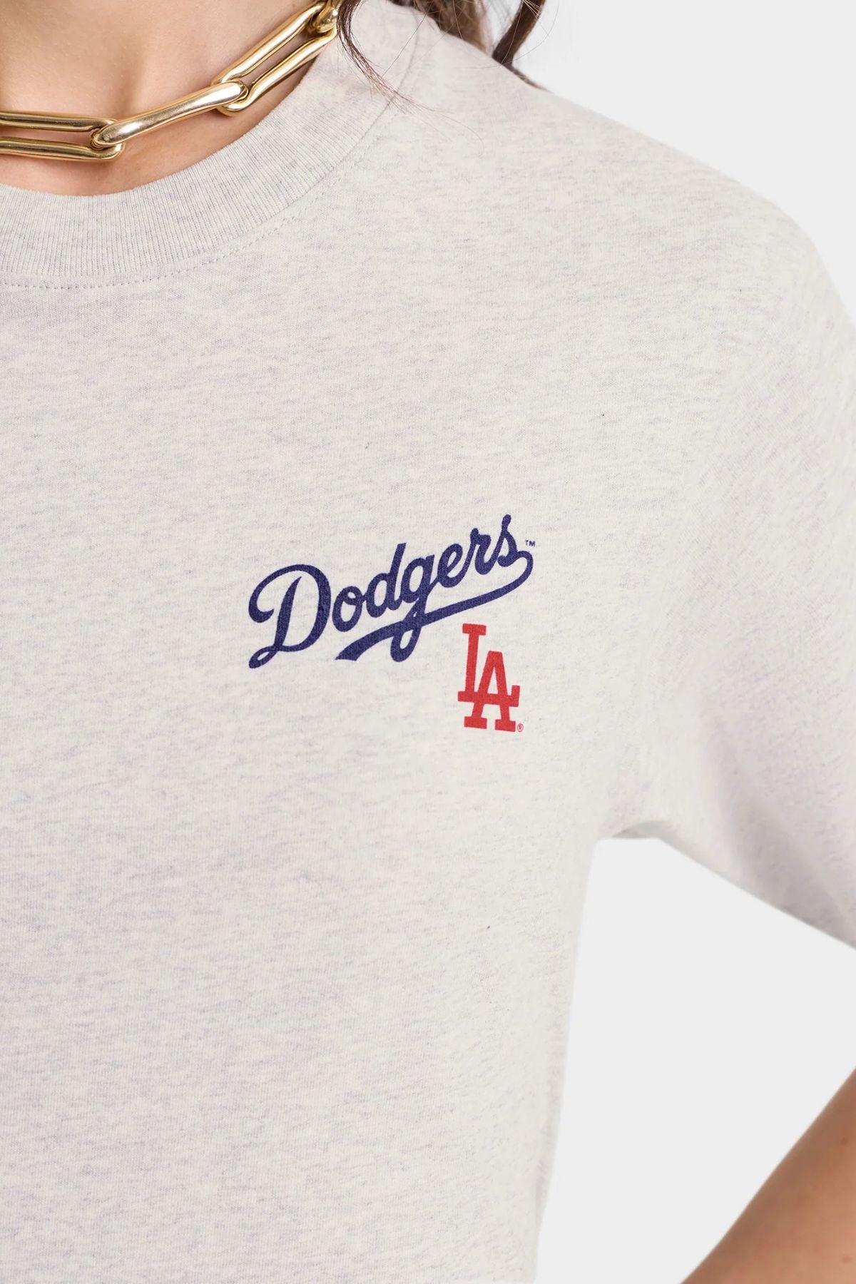 Sporty & Rich Dodgers Serif T-Shirt - Heather Grey