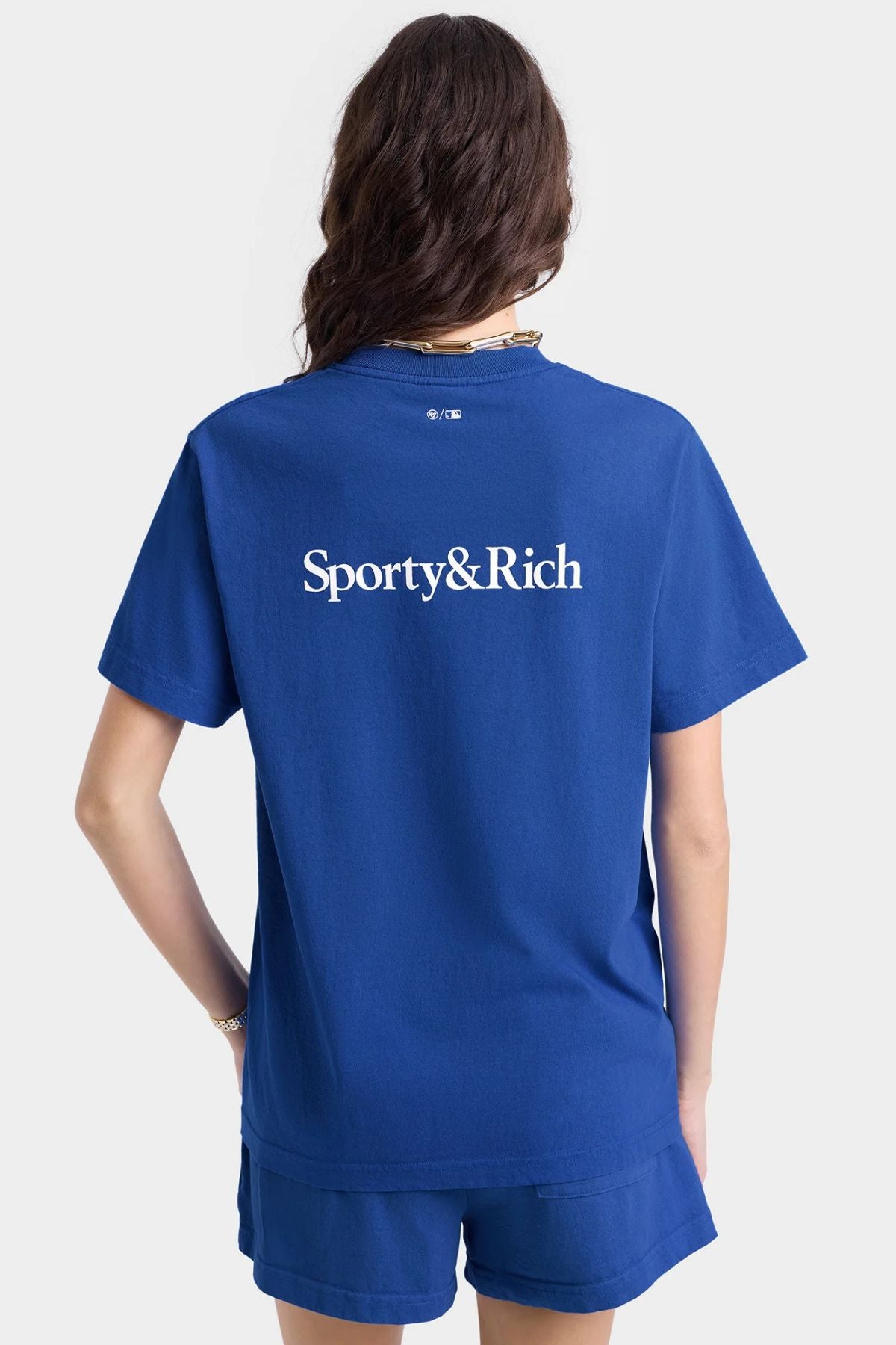 Sporty & Rich Dodgers Serif T-Shirt - Team Blue