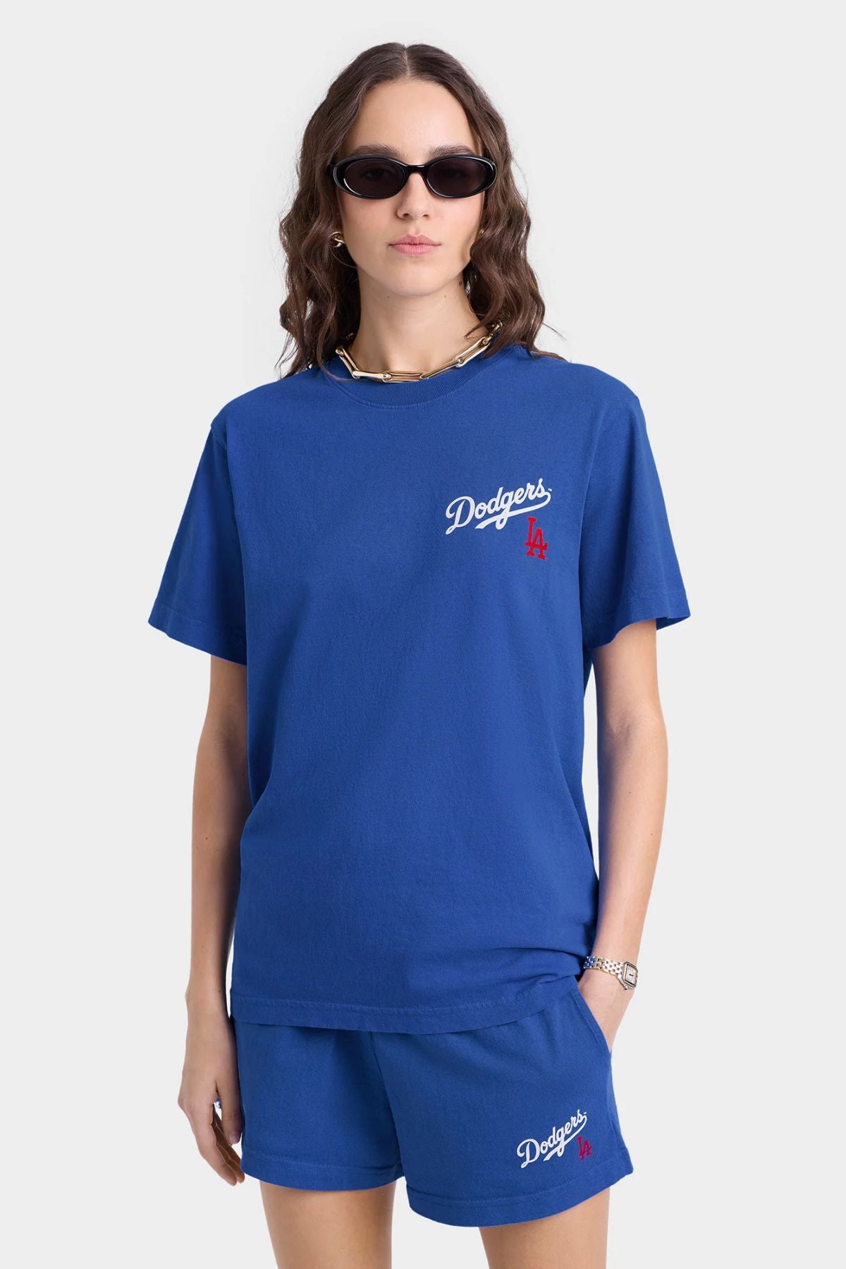 Sporty & Rich Dodgers Serif T-Shirt - Team Blue