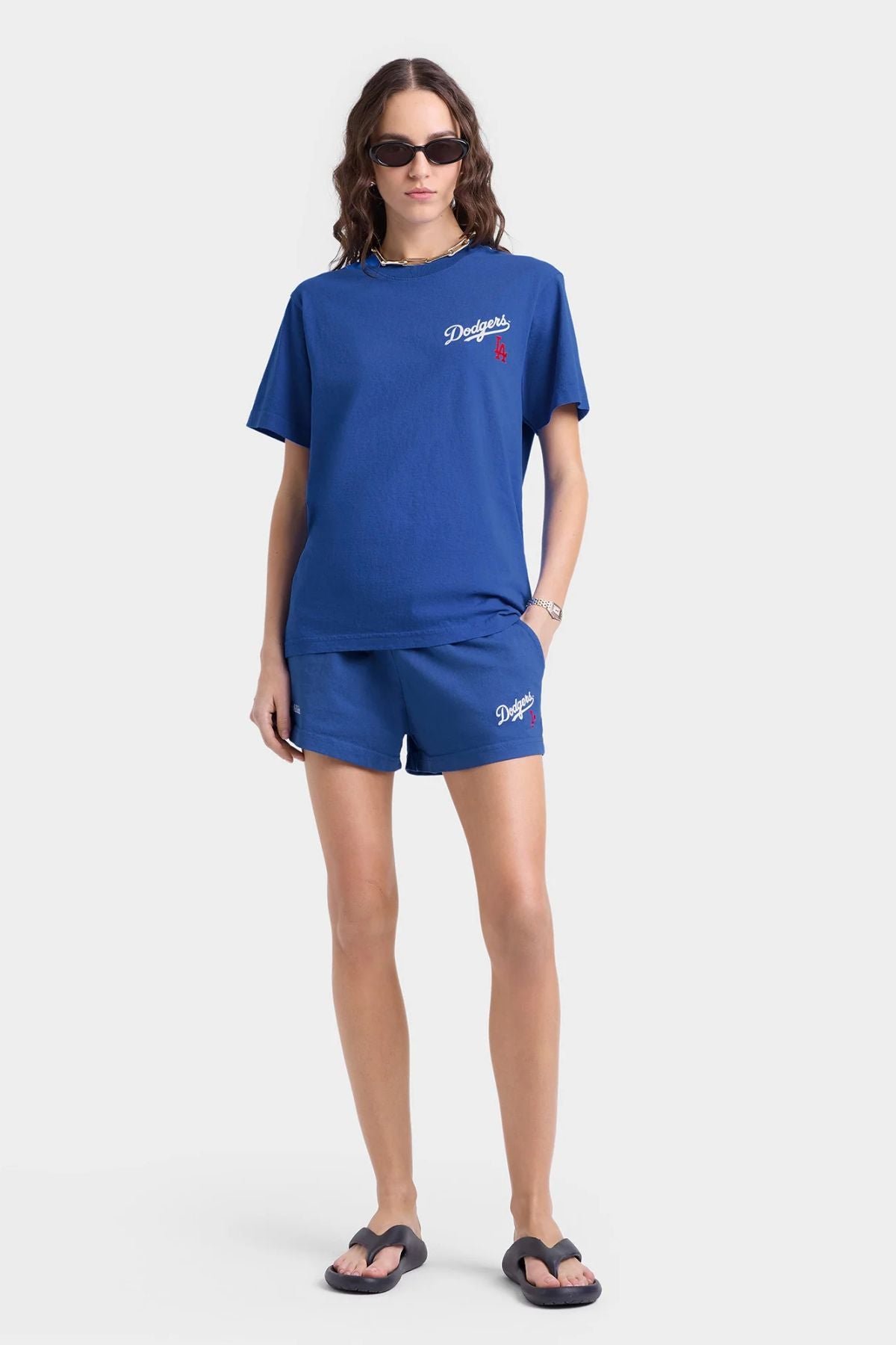 Sporty & Rich Dodgers Serif T-Shirt - Team Blue