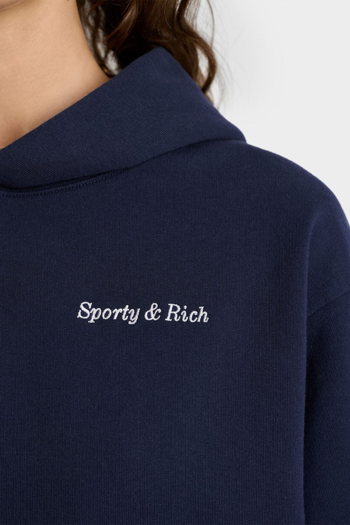 Sporty & Rich Eden Crest Hoodie - Dark Navy