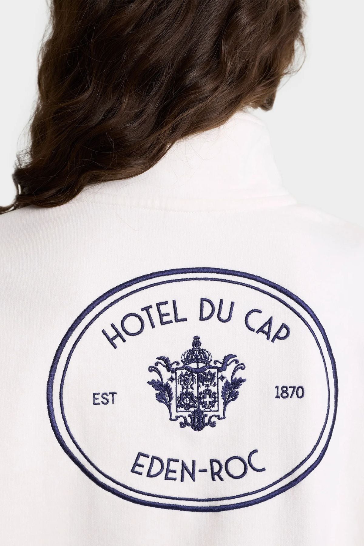 Sporty & Rich Eden Crest Quarter Zip - White