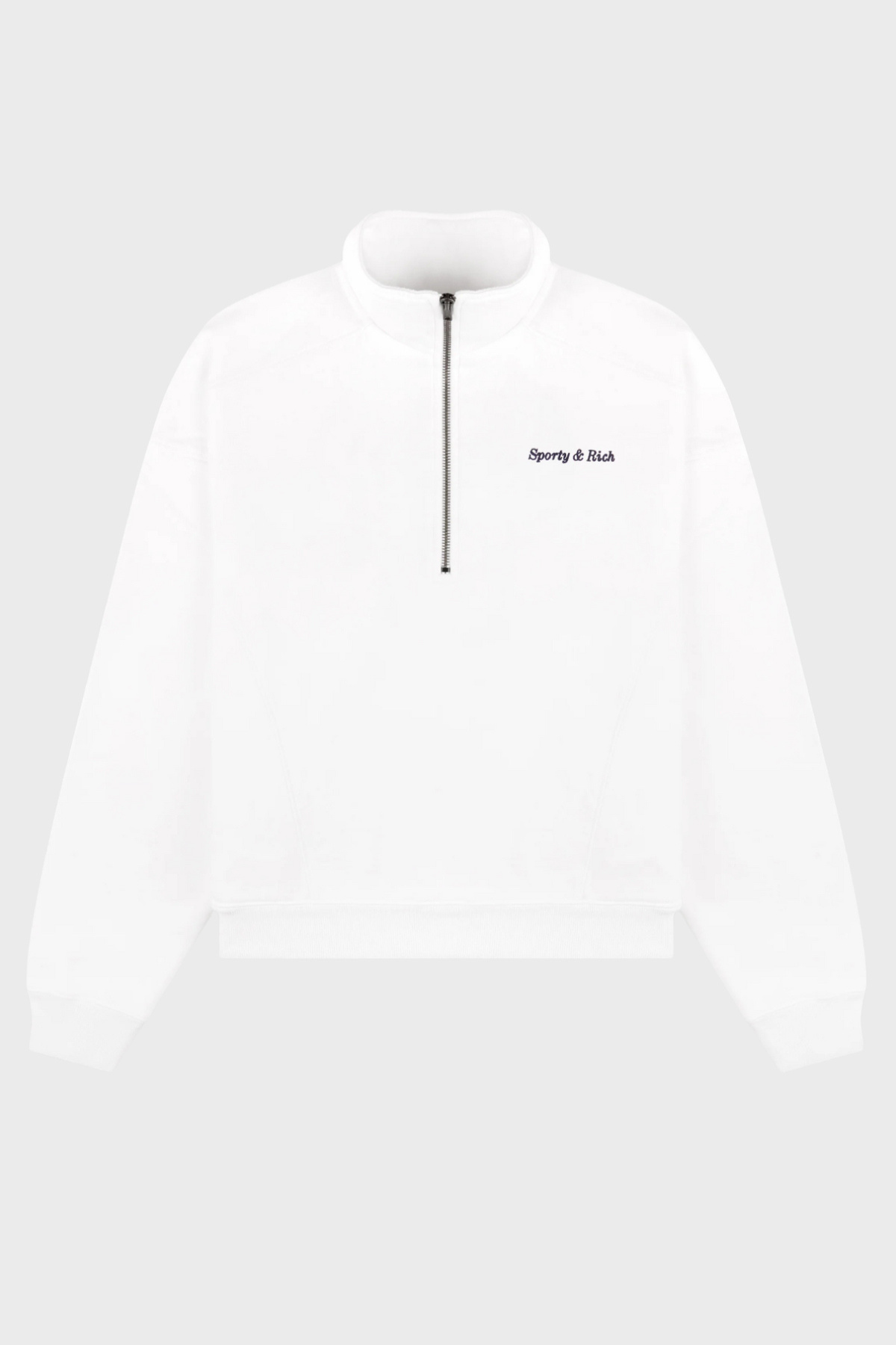 Sporty & Rich Eden Crest Quarter Zip - White