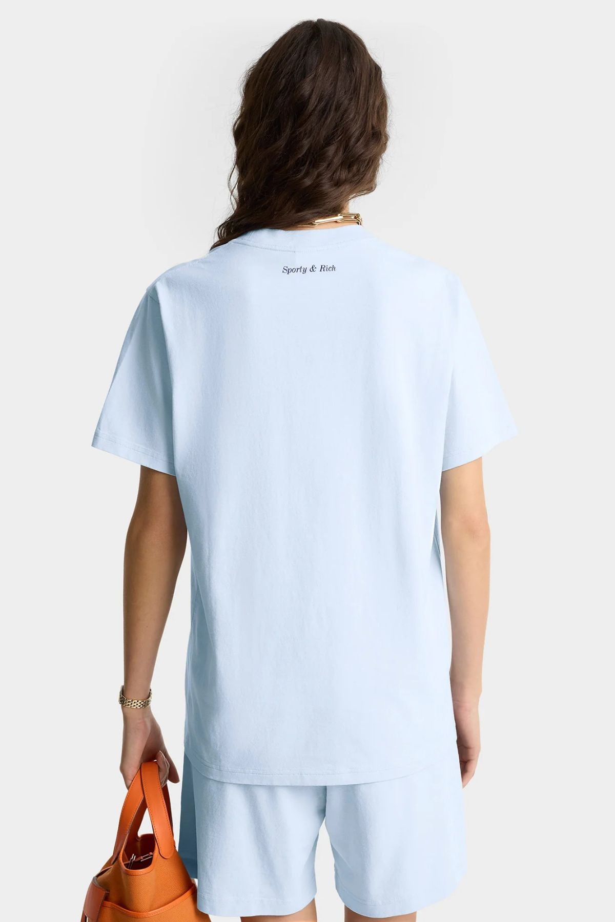 Sporty & Rich Eden Crest T-Shirt - Ciel