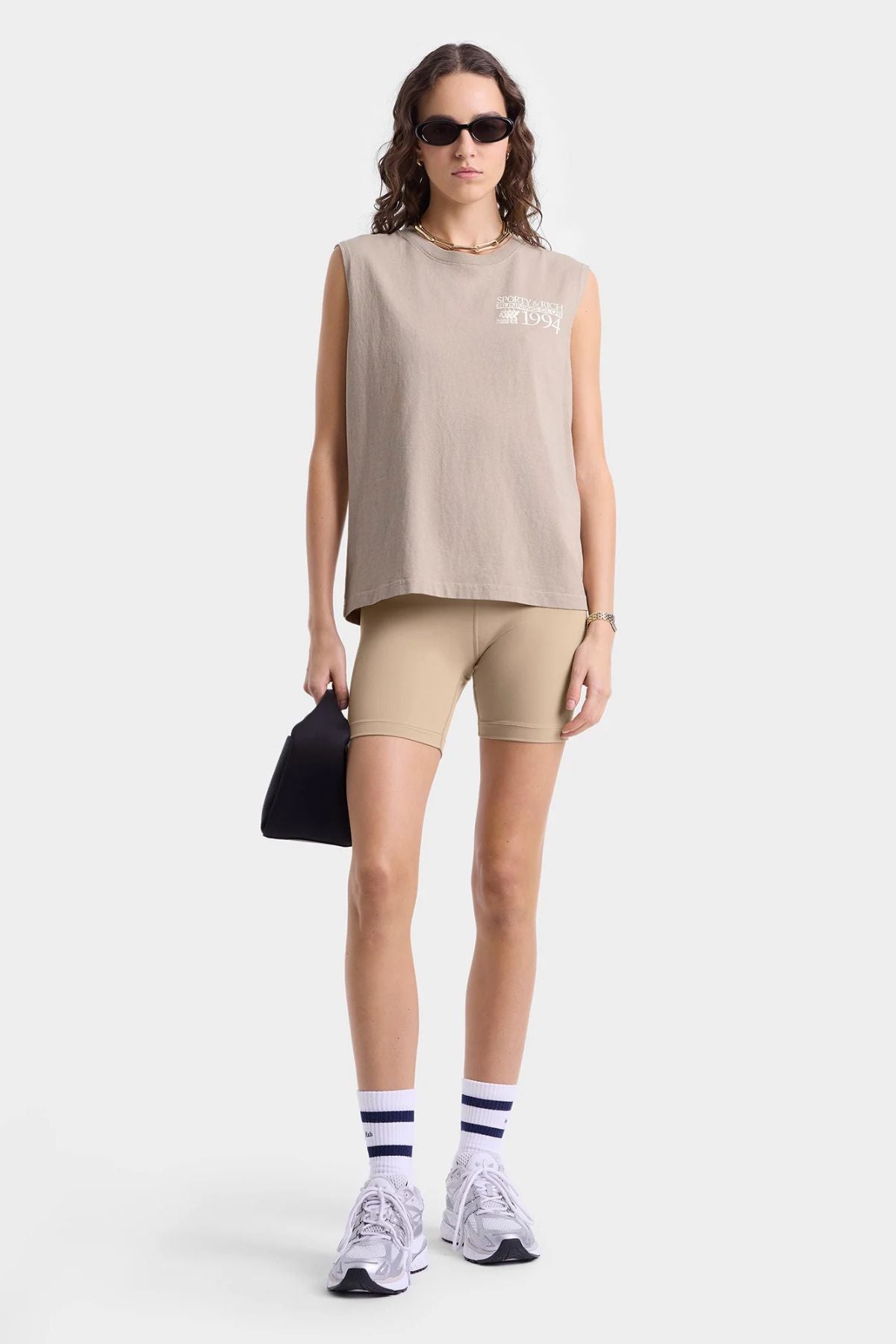 Sporty & Rich Finish Line Muscle Tee - Elephant