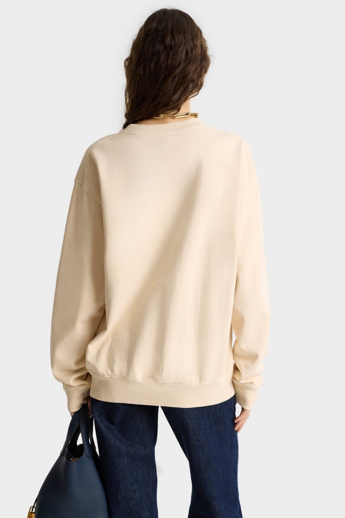 Sporty & Rich H&W Crest Crewneck - Cream