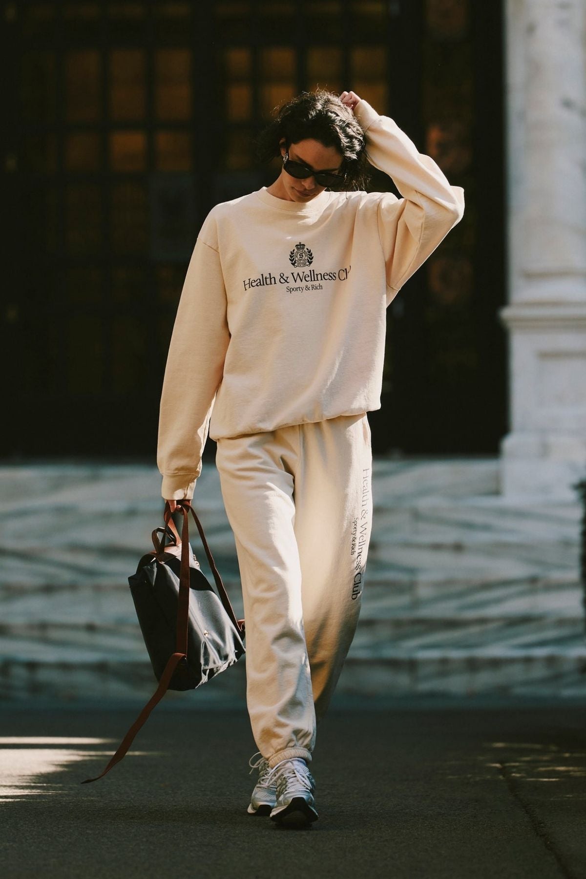 Sporty & Rich H&W Crest Crewneck - Cream