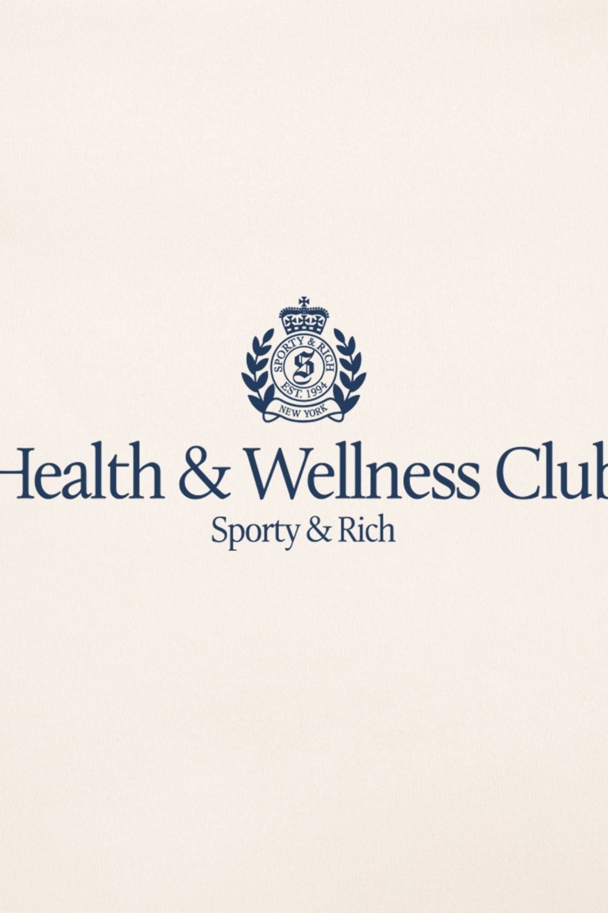 Sporty & Rich H&W Crest Crewneck - Cream