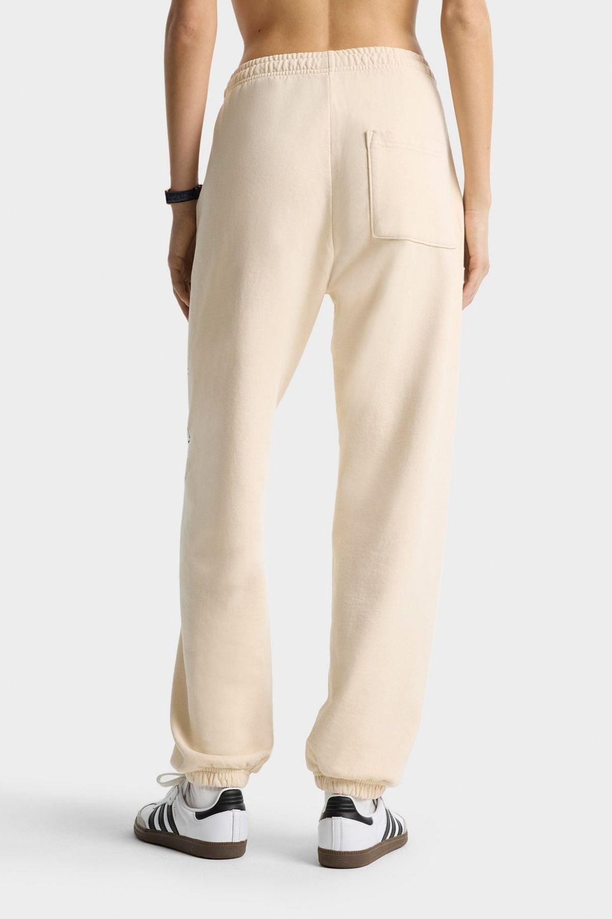 Sporty & Rich H&W Crest Sweatpant - Cream