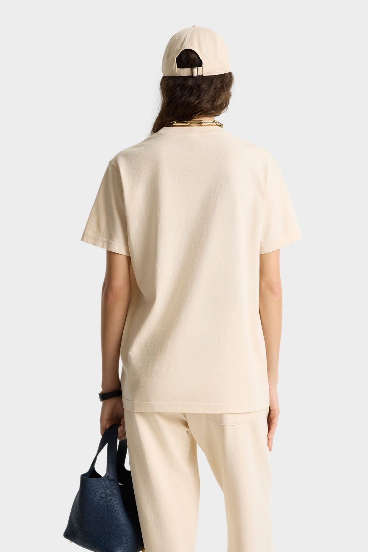 Sporty & Rich H&W Crest T-Shirt - Cream