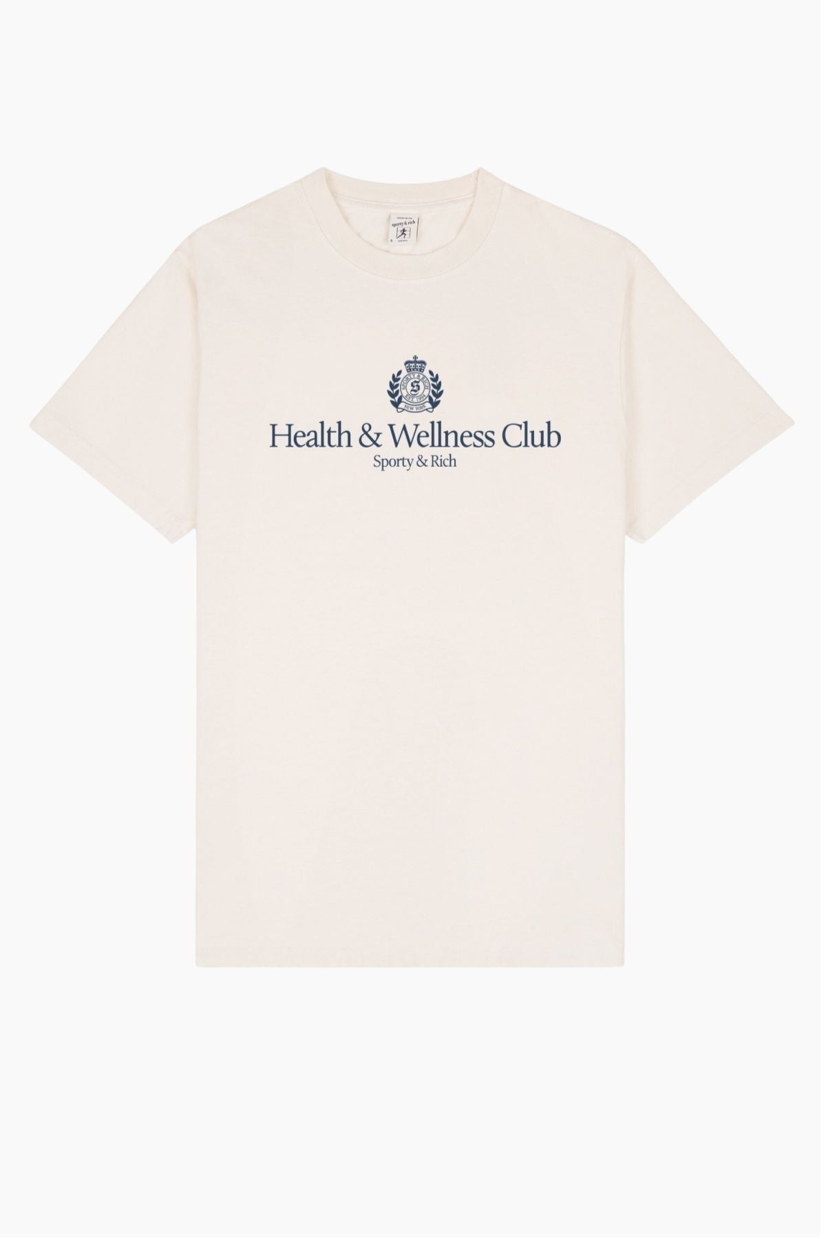 Sporty & Rich H&W Crest T-Shirt - Cream