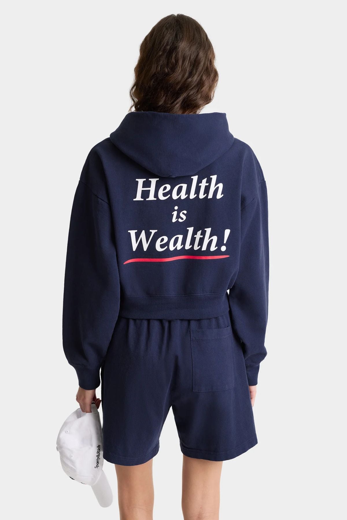 Sporty & Rich Health is Wealth Hoodie - Dark Navy
