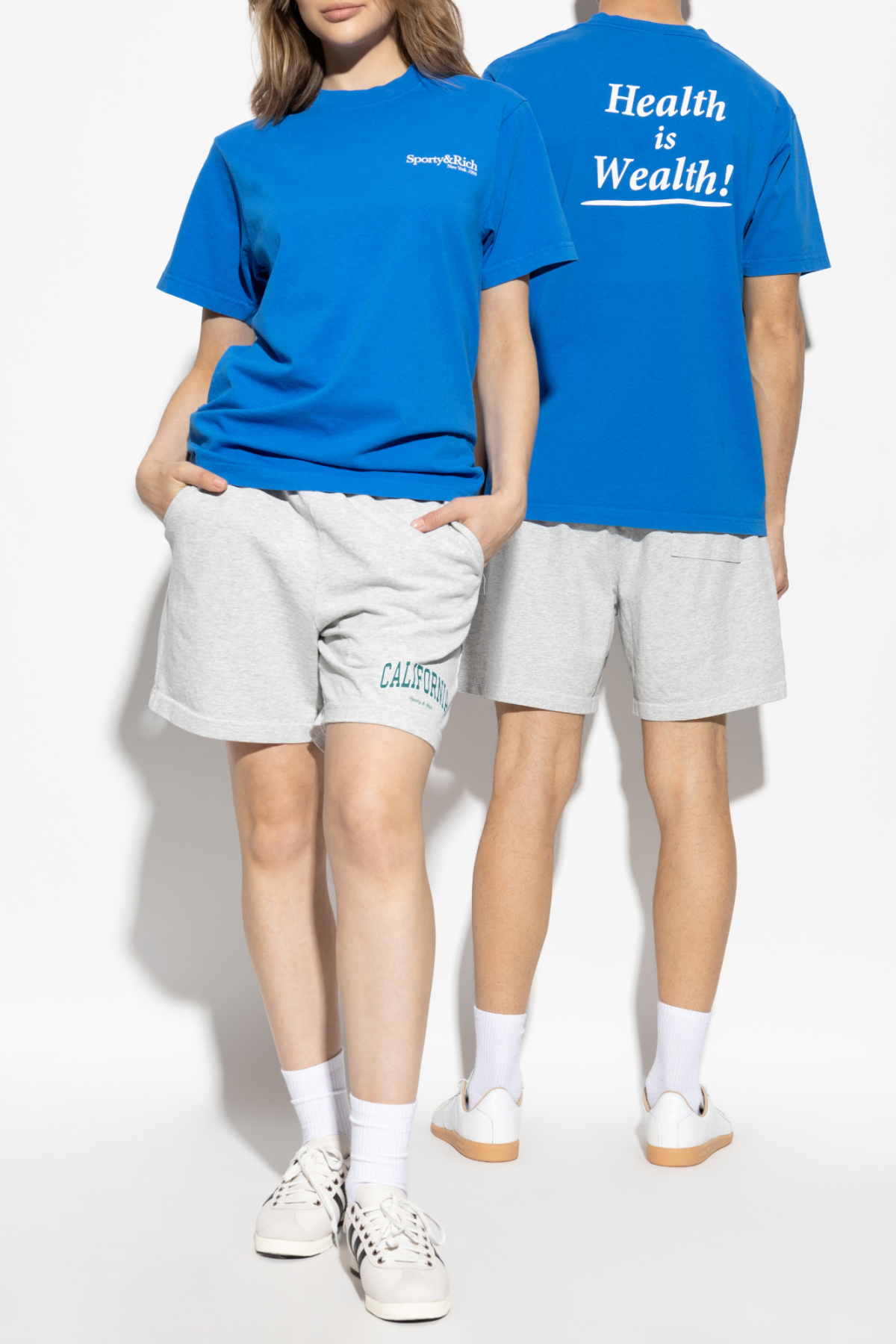 Sporty & Rich Health is Wealth T-Shirt - Paris Blue