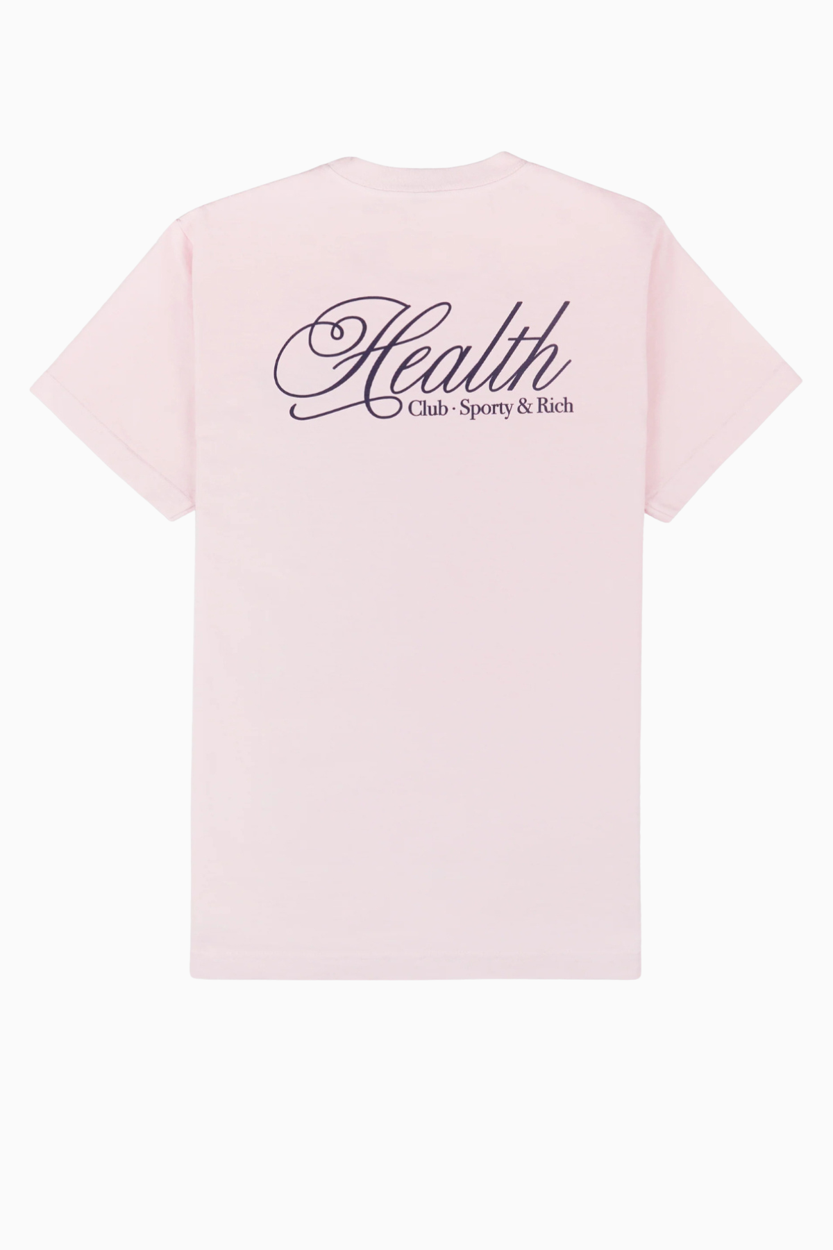 Sporty & Rich Health Script T-Shirt - Pink Dolphin