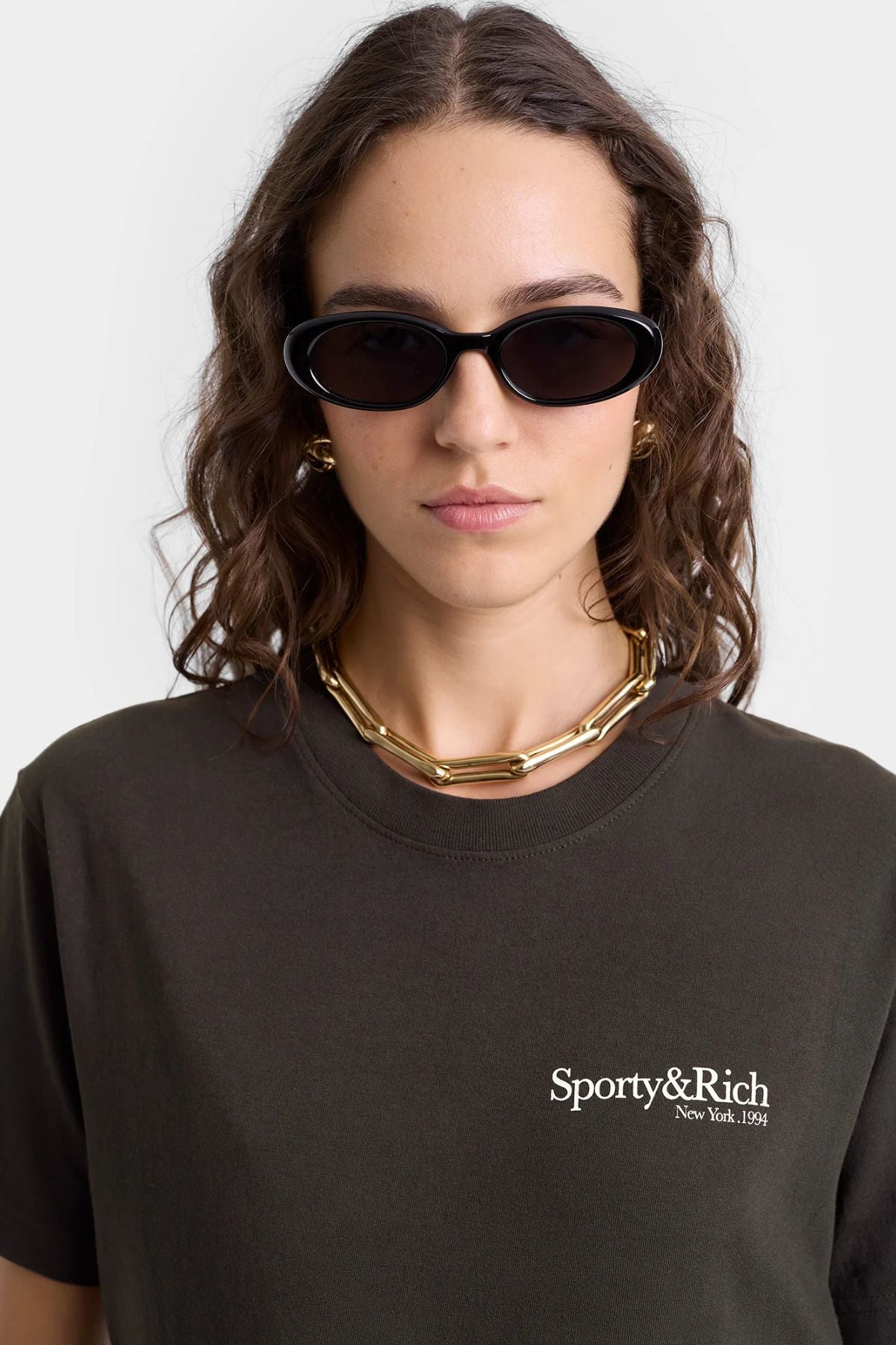 Sporty & Rich HWCNY T-Shirt - Faded Black