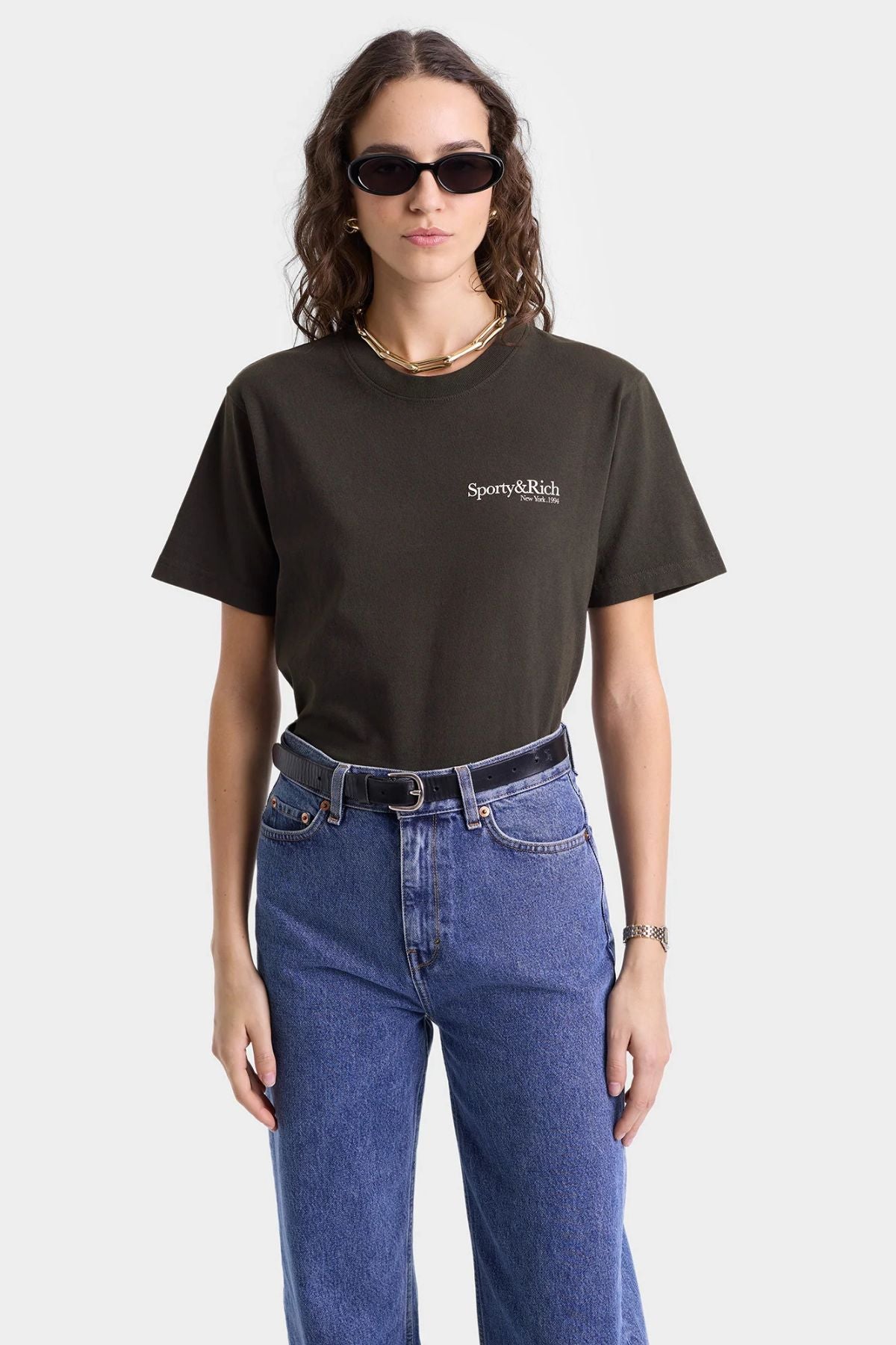 Sporty & Rich HWCNY T-Shirt - Faded Black