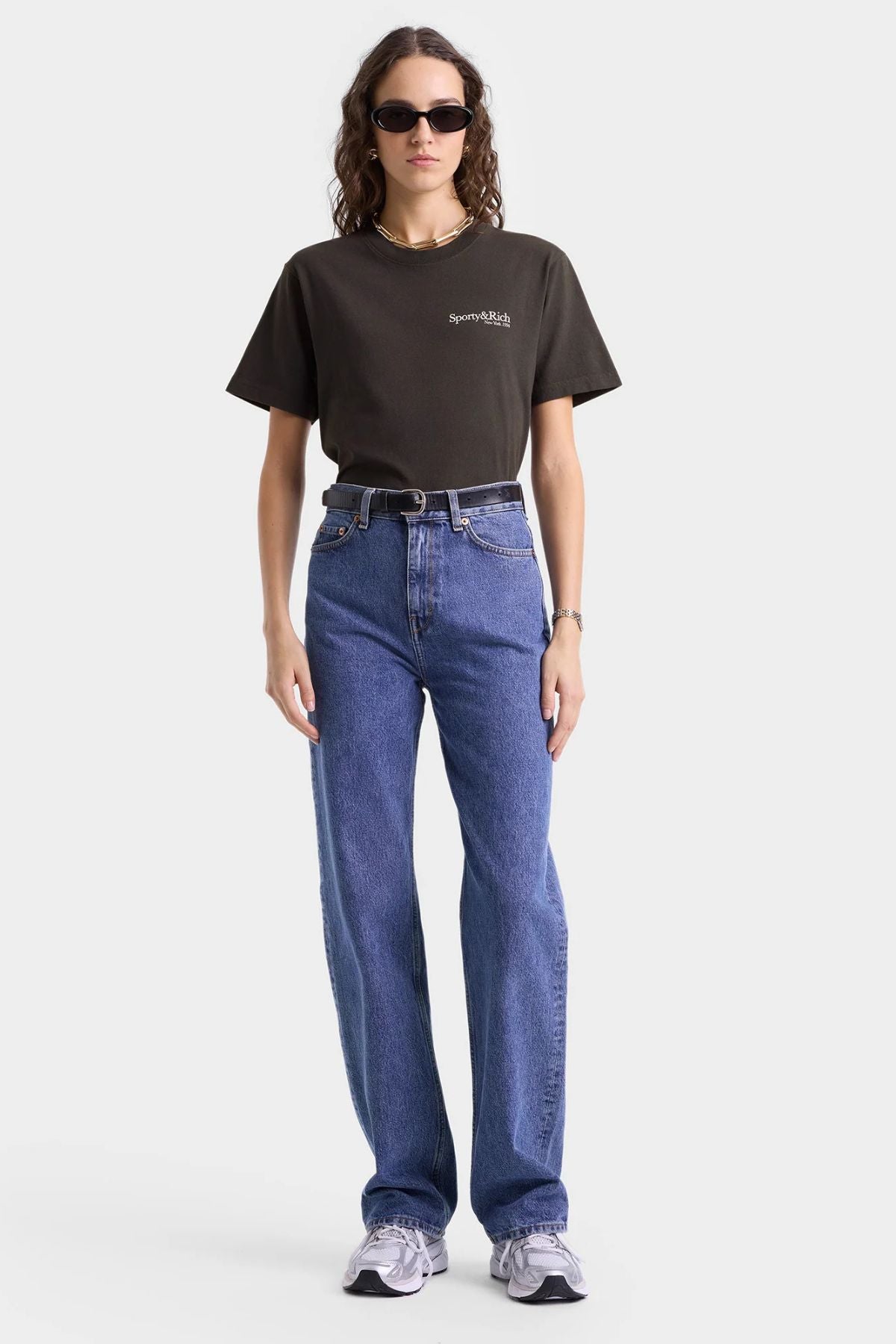 Sporty & Rich HWCNY T-Shirt - Faded Black