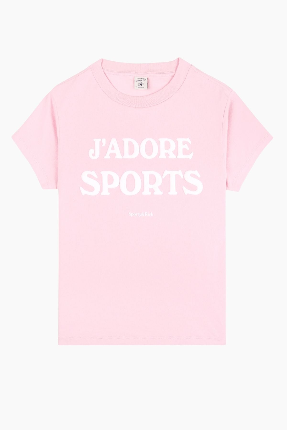 Sporty & Rich J'Adore Sports Baby Tee - Laffy Pink