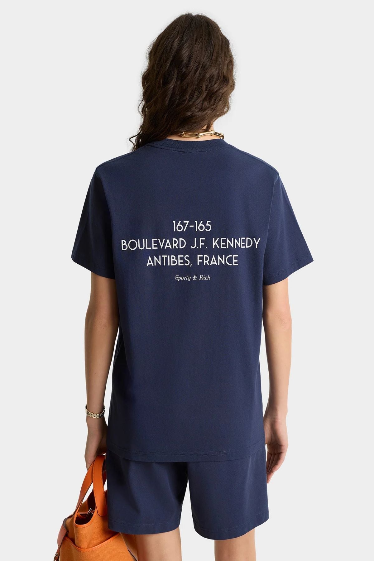 Sporty & Rich Kennedy Crest T-Shirt - Dark Navy