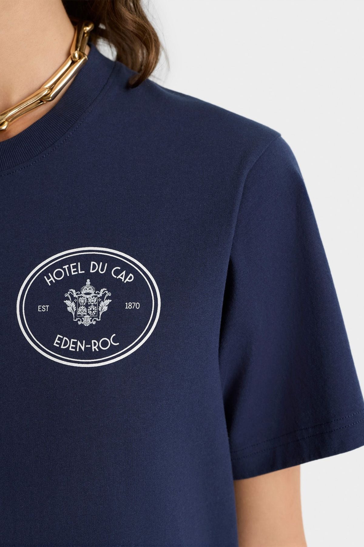 Sporty & Rich Kennedy Crest T-Shirt - Dark Navy