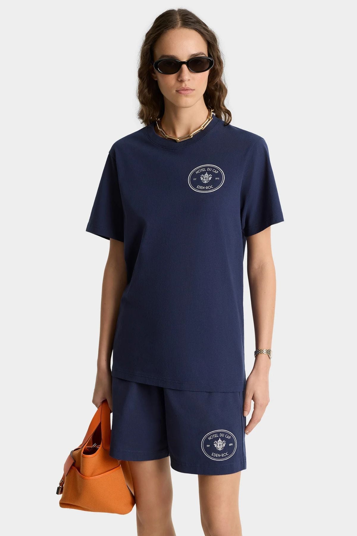 Sporty & Rich Kennedy Crest T-Shirt - Dark Navy