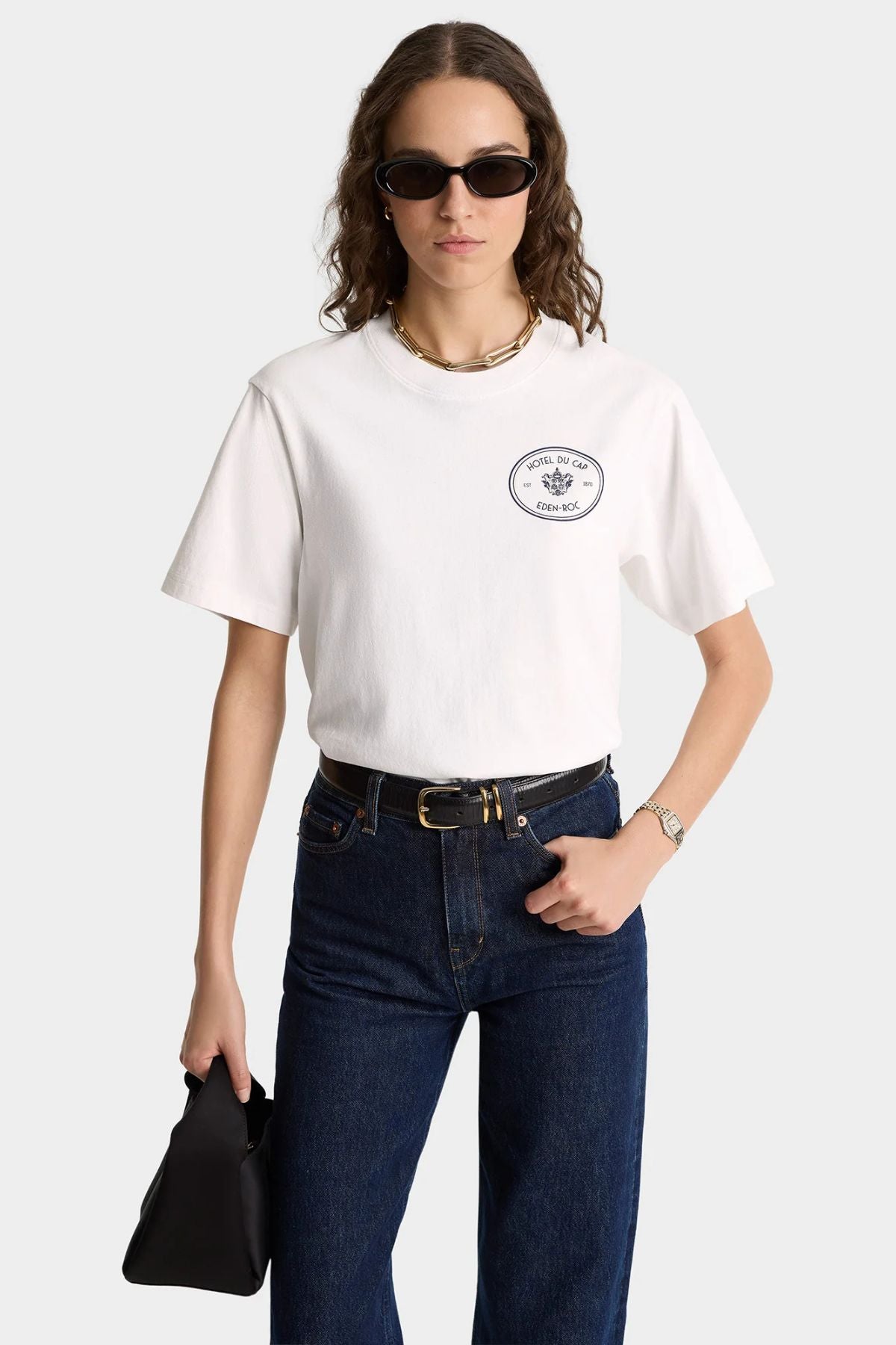 Sporty & Rich Kennedy Crest T-Shirt - White