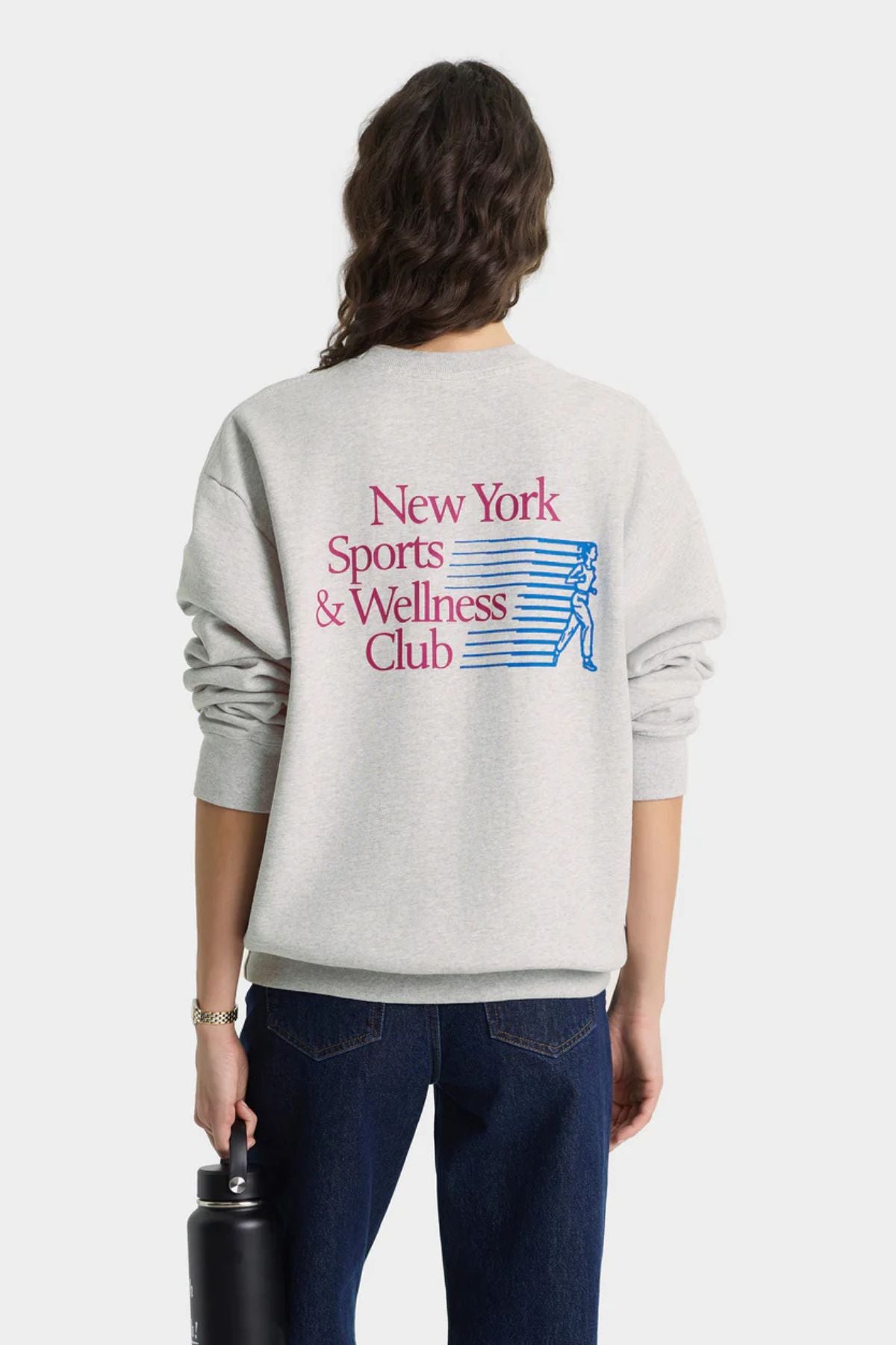 Sporty & Rich NY Motion Crewneck - Heather Grey