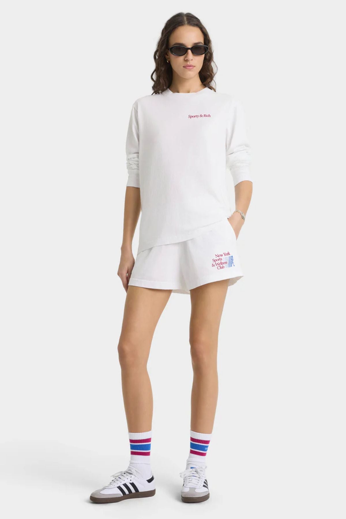 Sporty & Rich NY Motion Disco Short - White