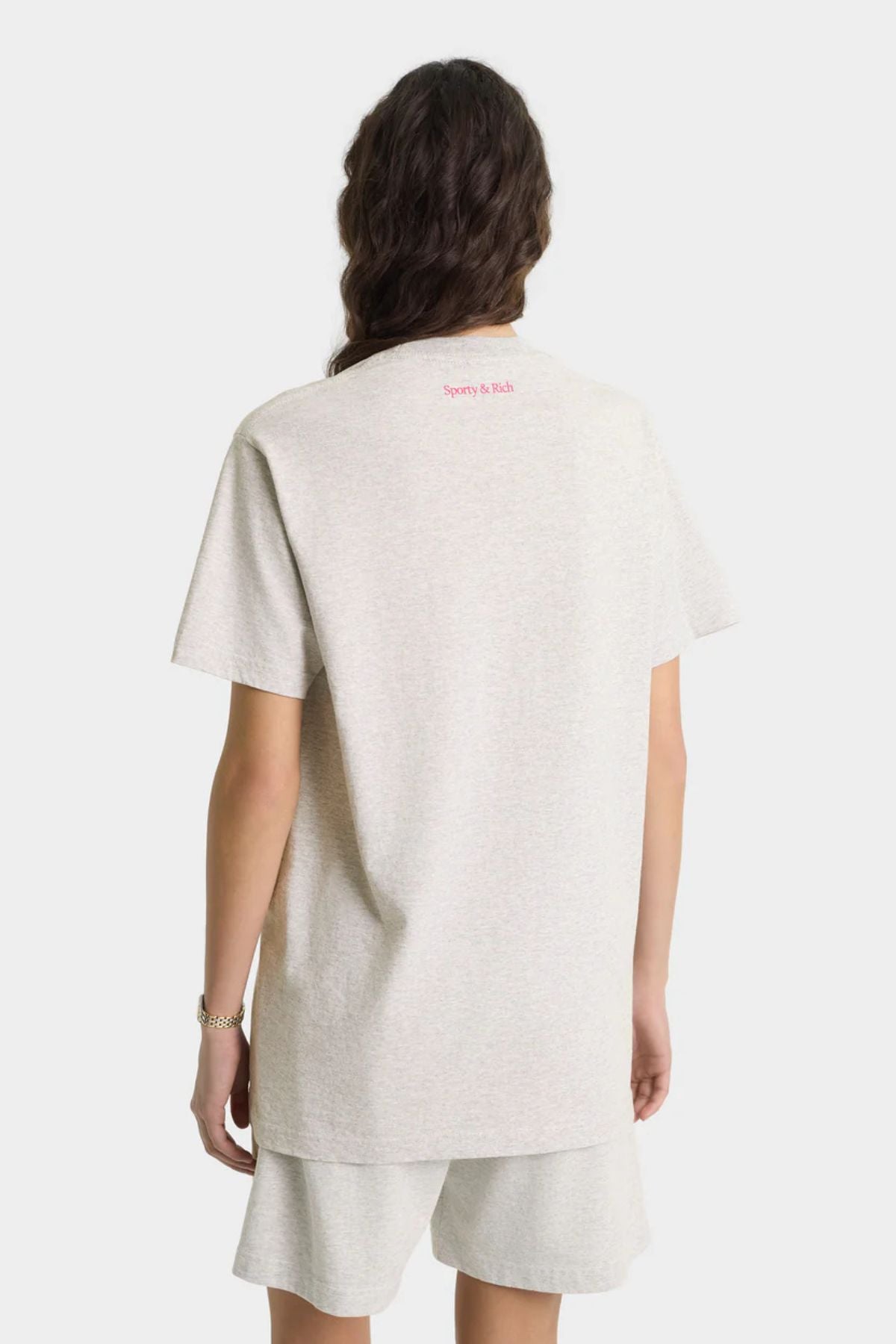 Sporty & Rich NY Motion T-Shirt - Heather Grey