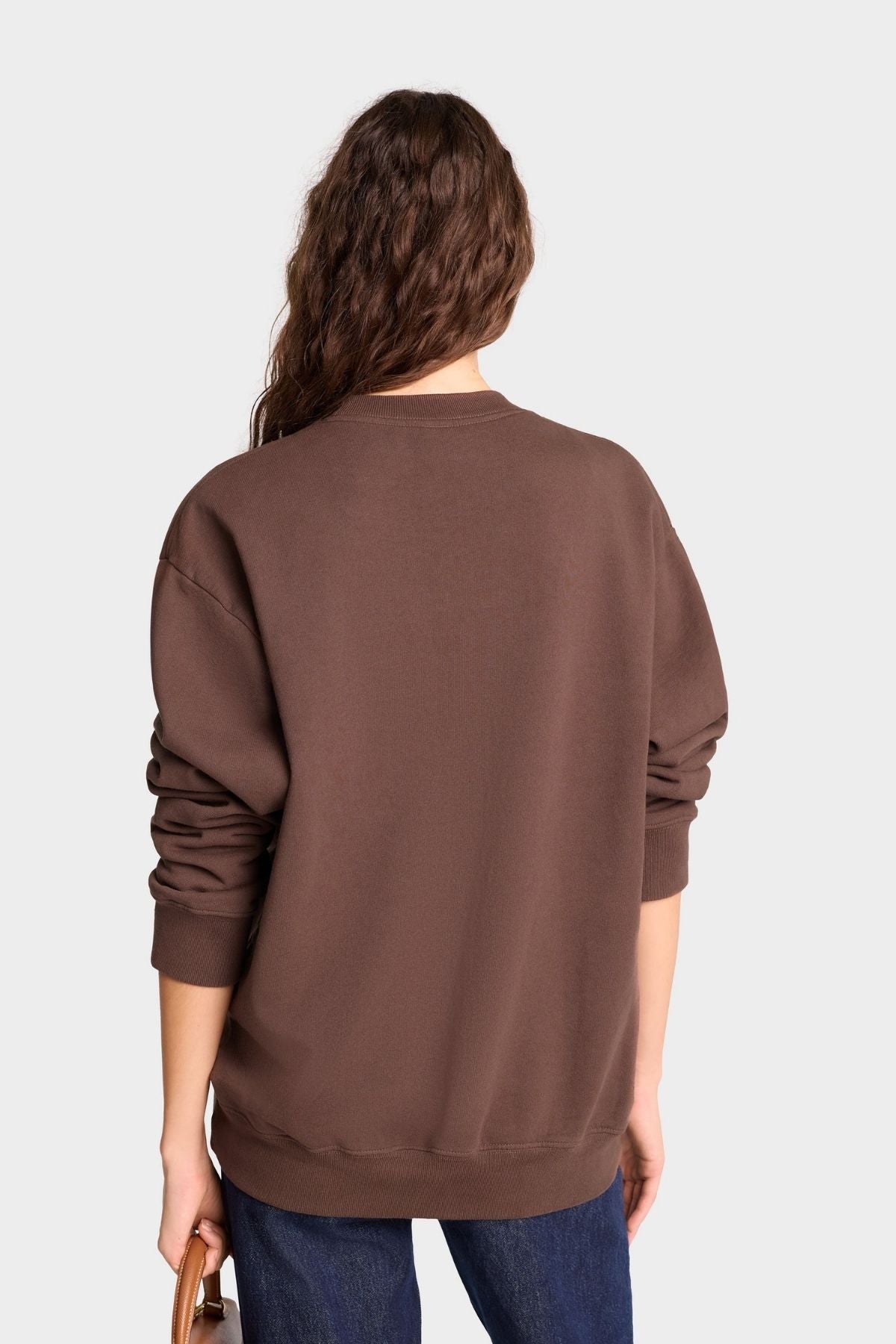Sporty & Rich Oval Health Sweatshirt - Chocolate/ Cream