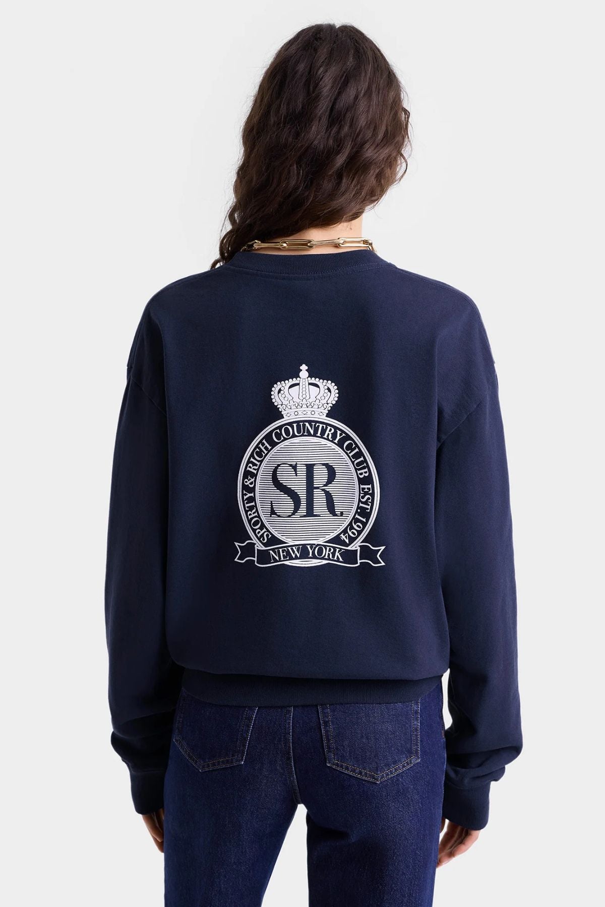 Sporty & Rich Royal Club Crewneck - Dark Navy