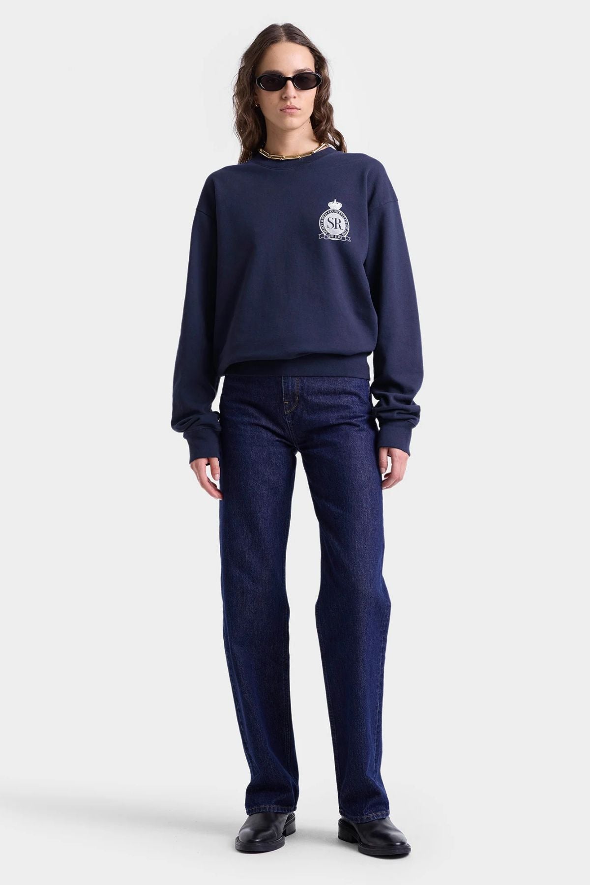 Sporty & Rich Royal Club Crewneck - Dark Navy